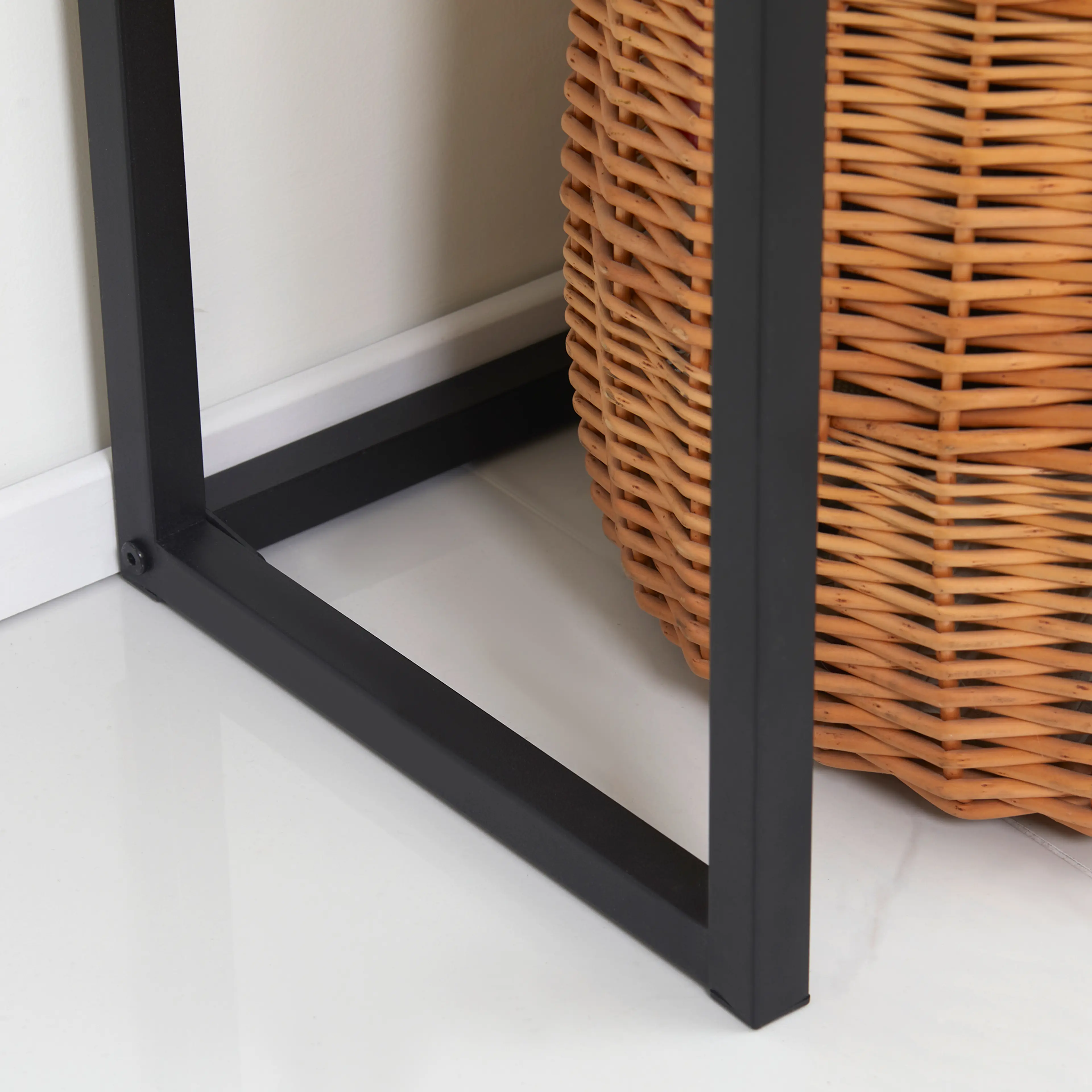 Konsolbord med låda 80 cm, naturträ – bild 6