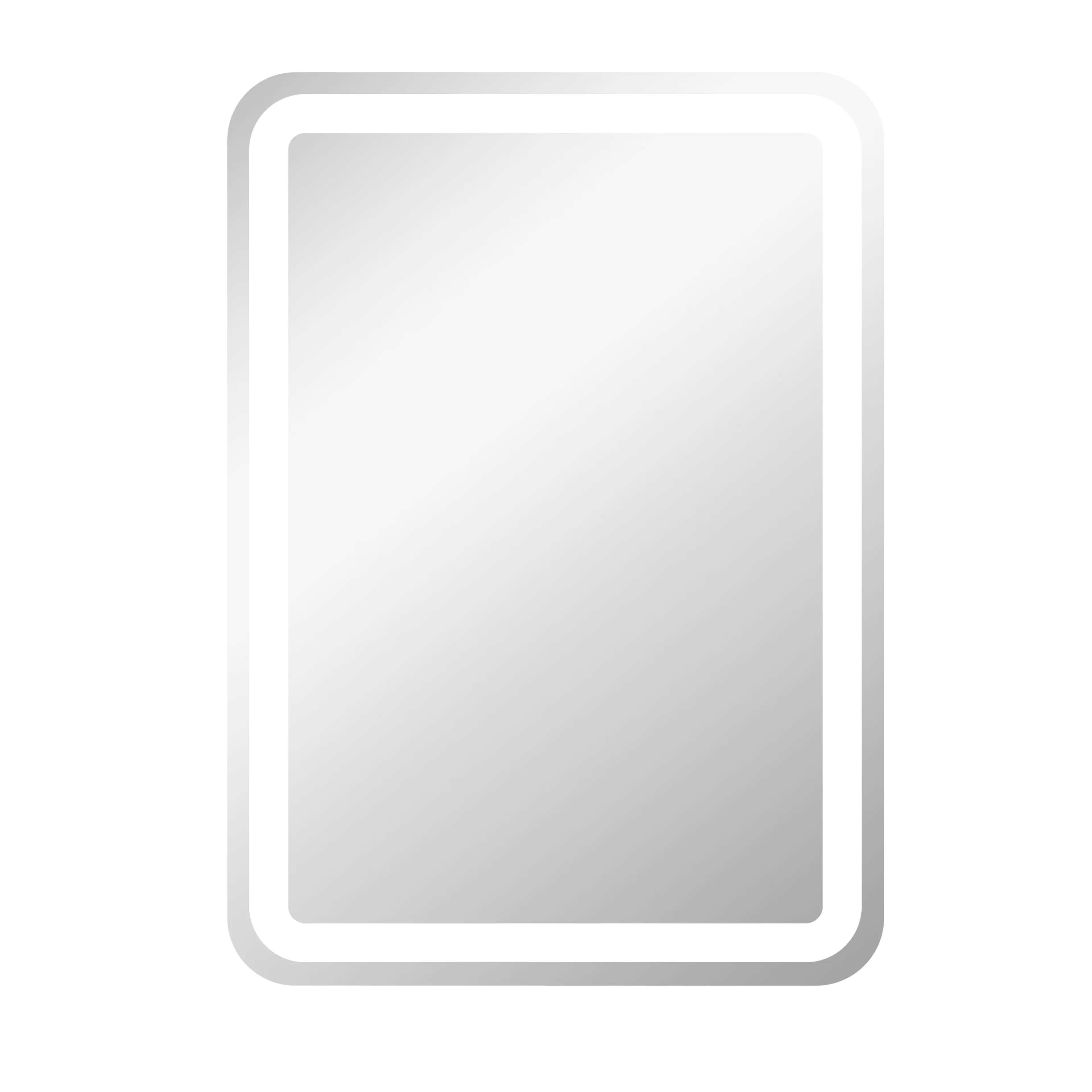 Badrumsspegel LED 50 × 70 cm, stående