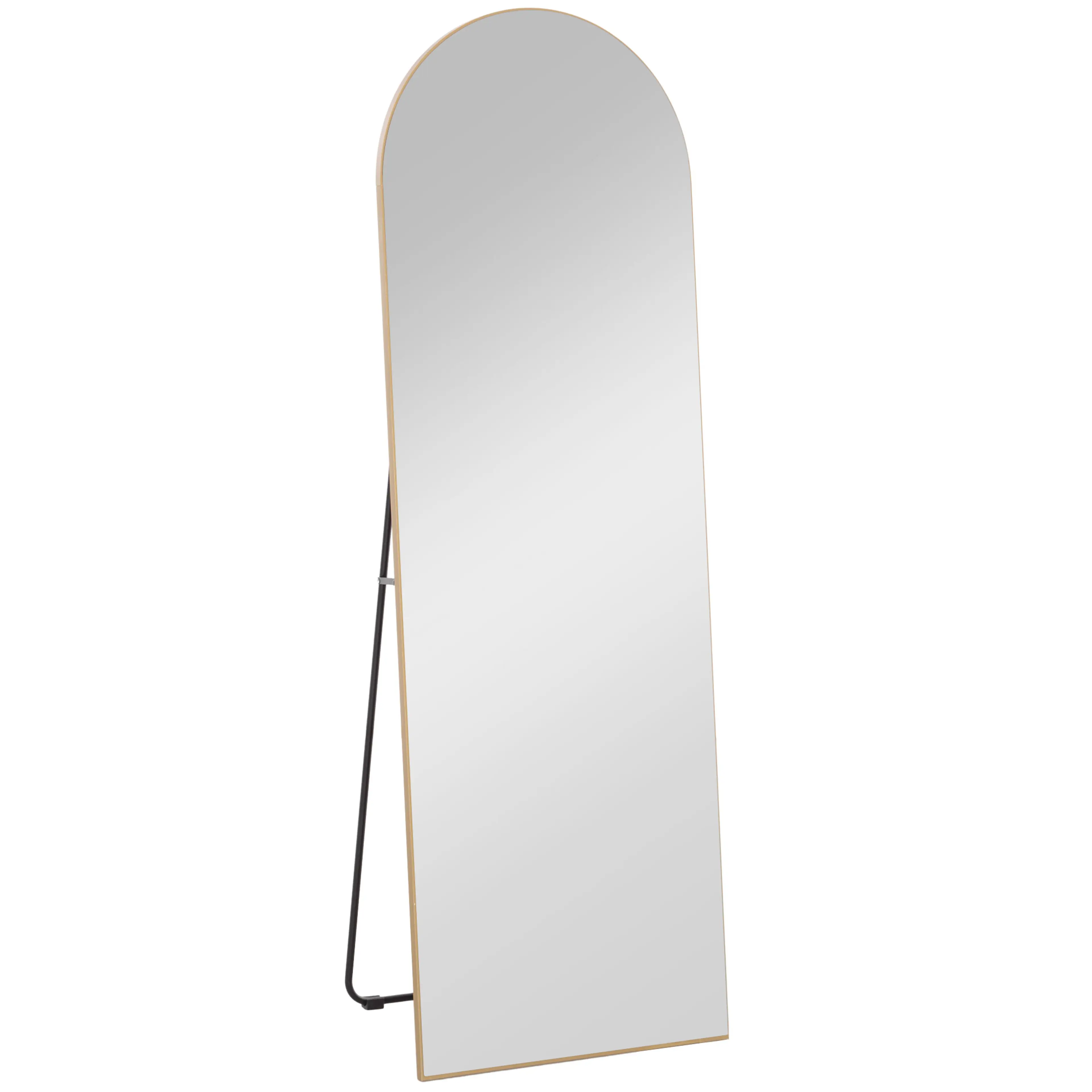 Helkroppsspegel i bågform, guld, 150 cm