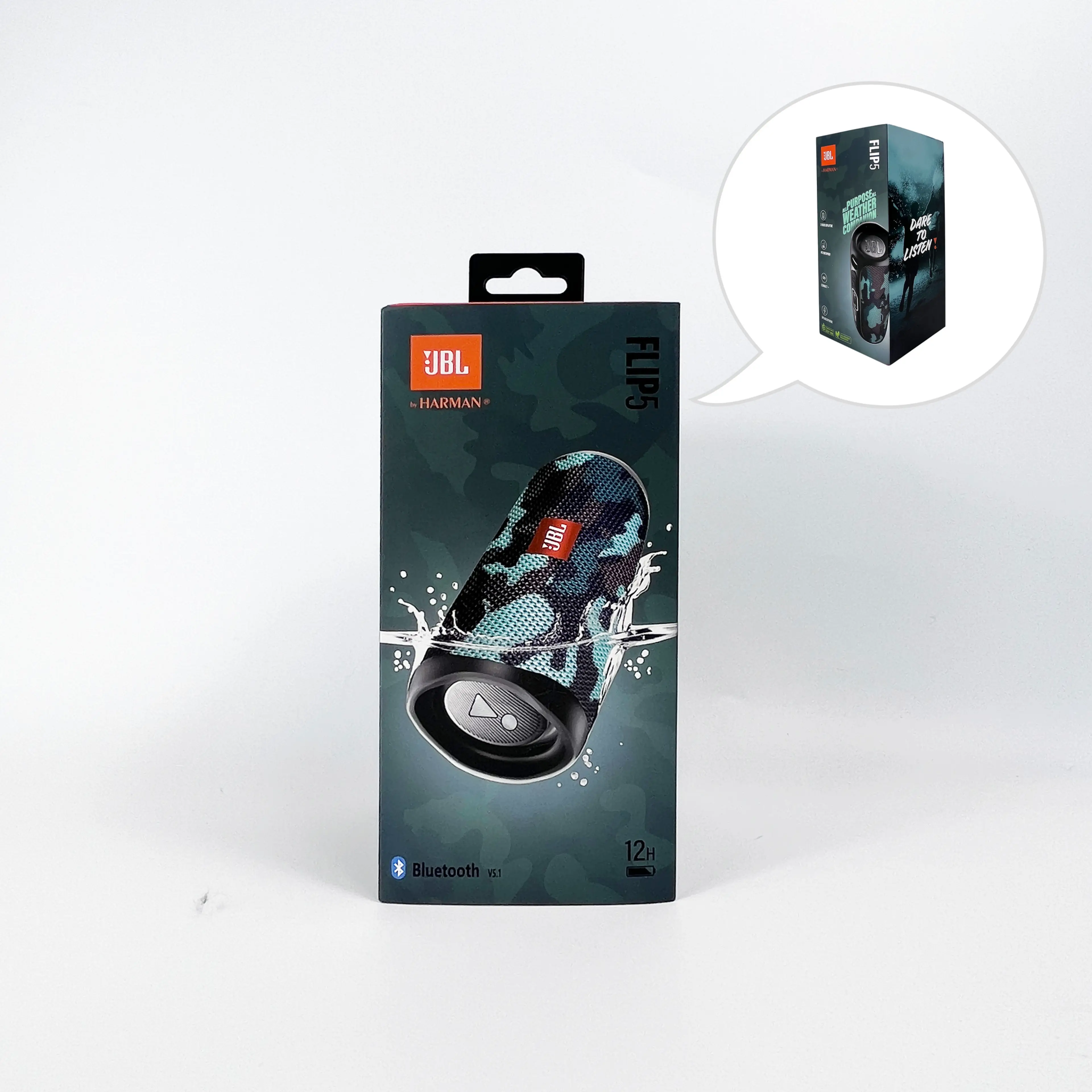 JBL Flip 5 Bluetooth-högtalare – vattentålig IPX7 portabel högtalare