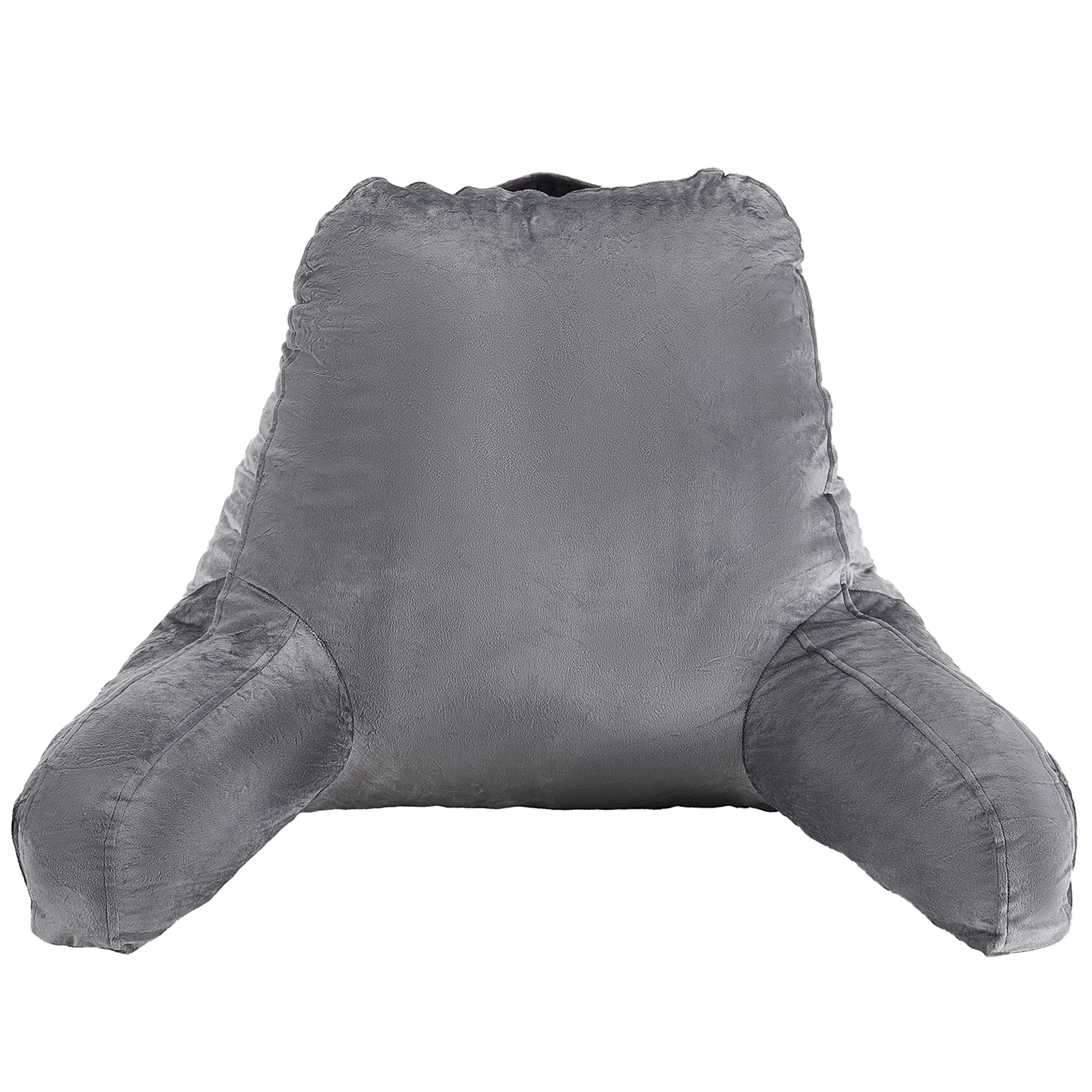Läskudde med armstöd – stor ryggkudde i memory foam med fickor och handtag