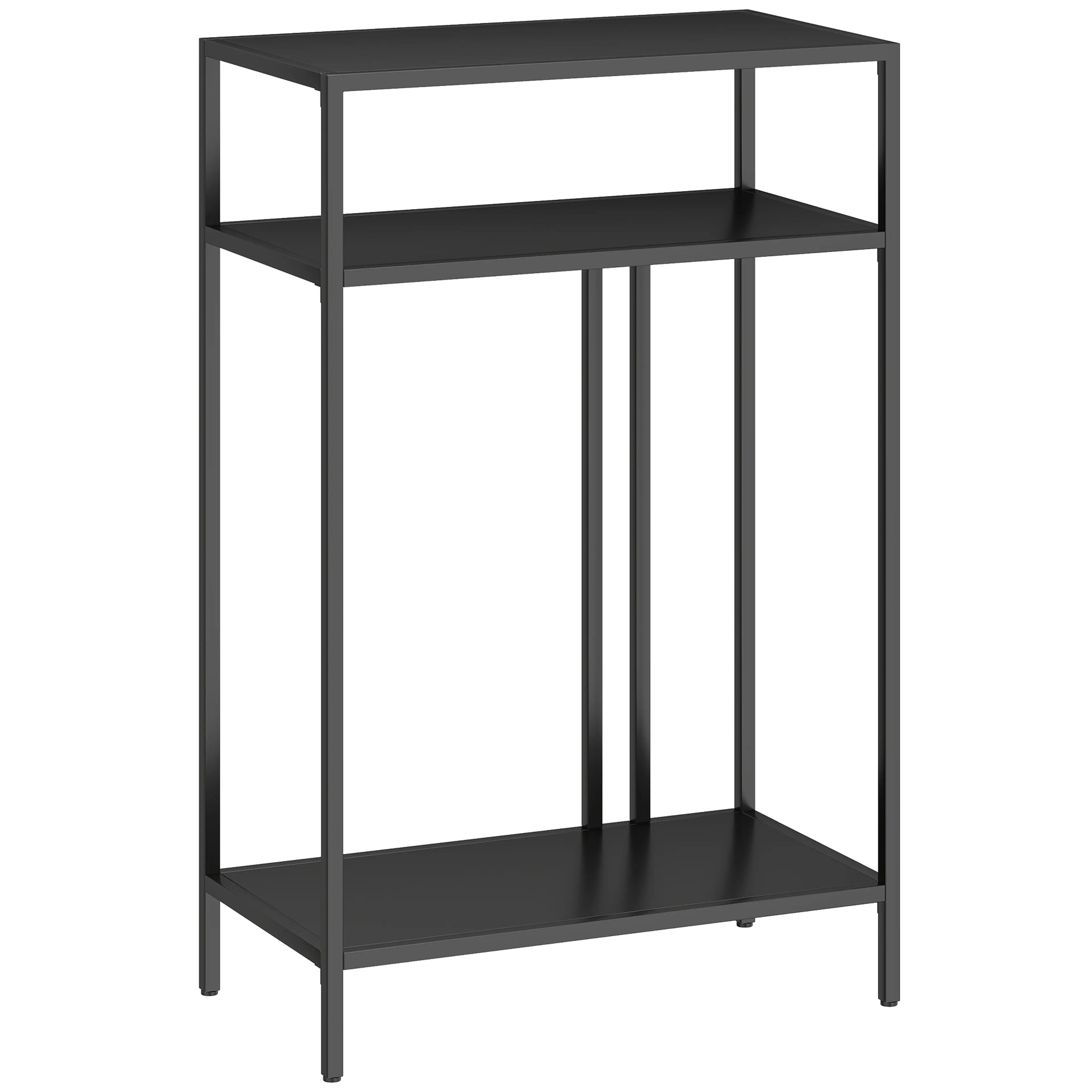 Smalt konsolbord i metall 55 cm, tre plan