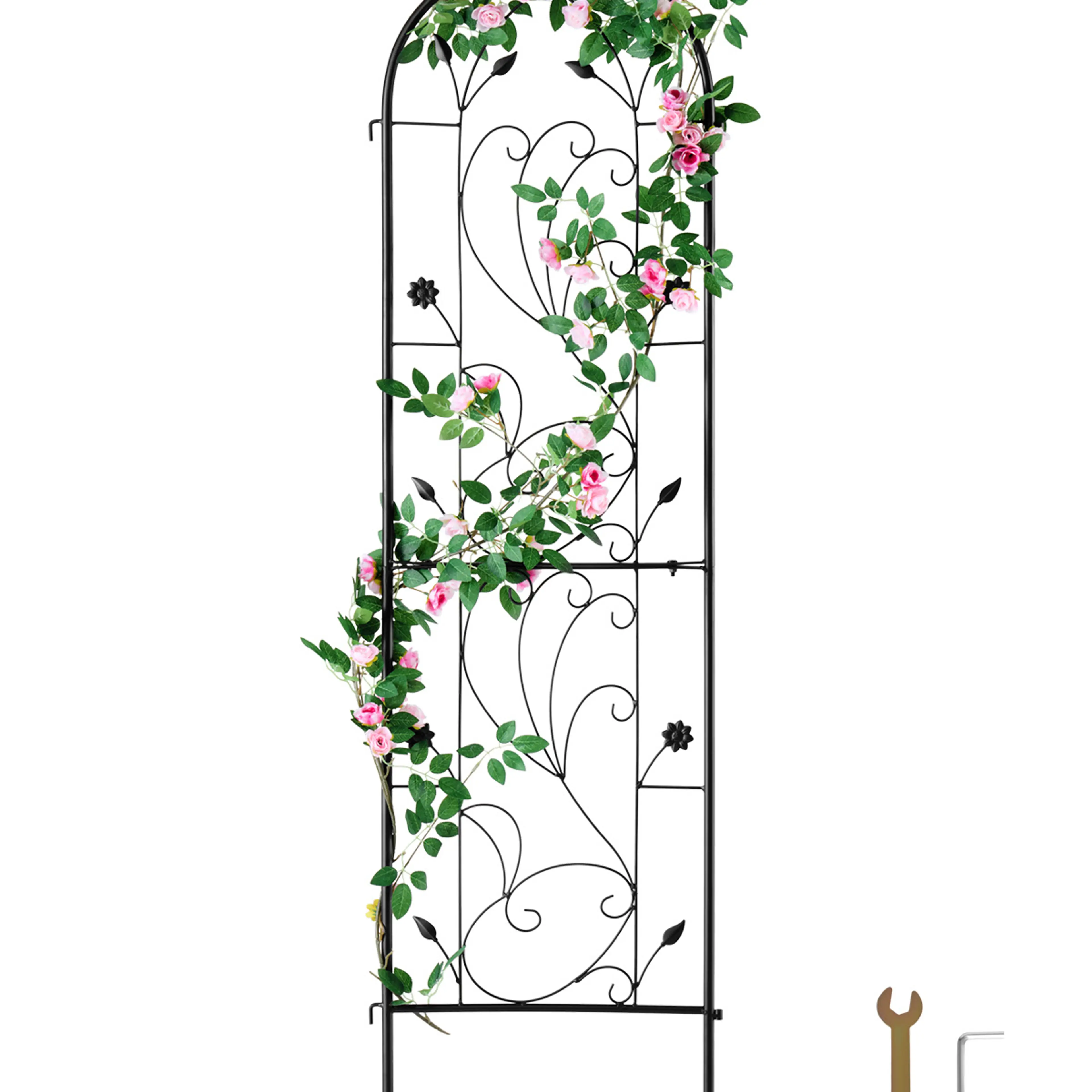 Spaljé för klätterväxter 152×38 cm – pulverlackad metall, rosttålig