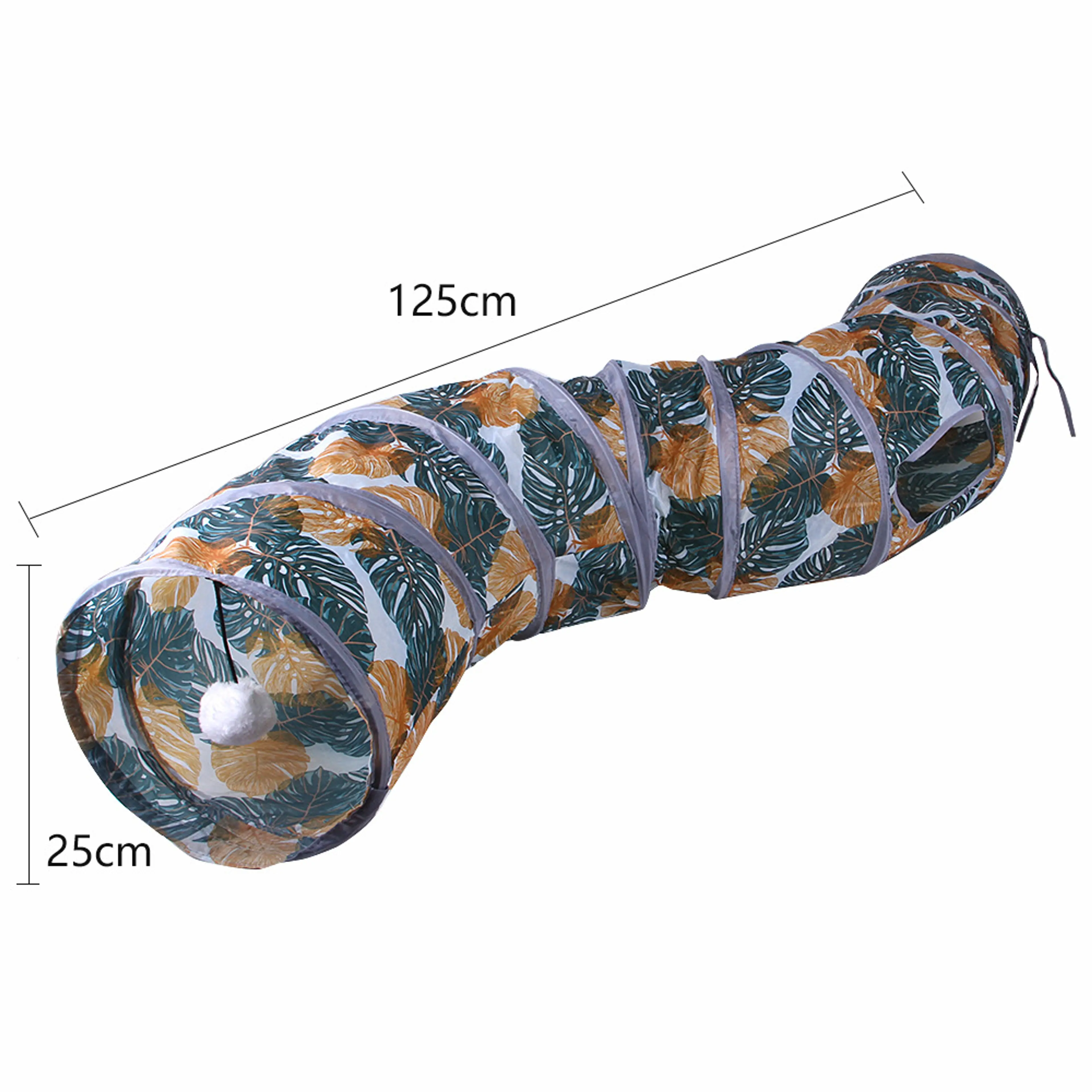 Kattunnel med flera gångar – vikbar lektunnel med bollar för aktiva katter