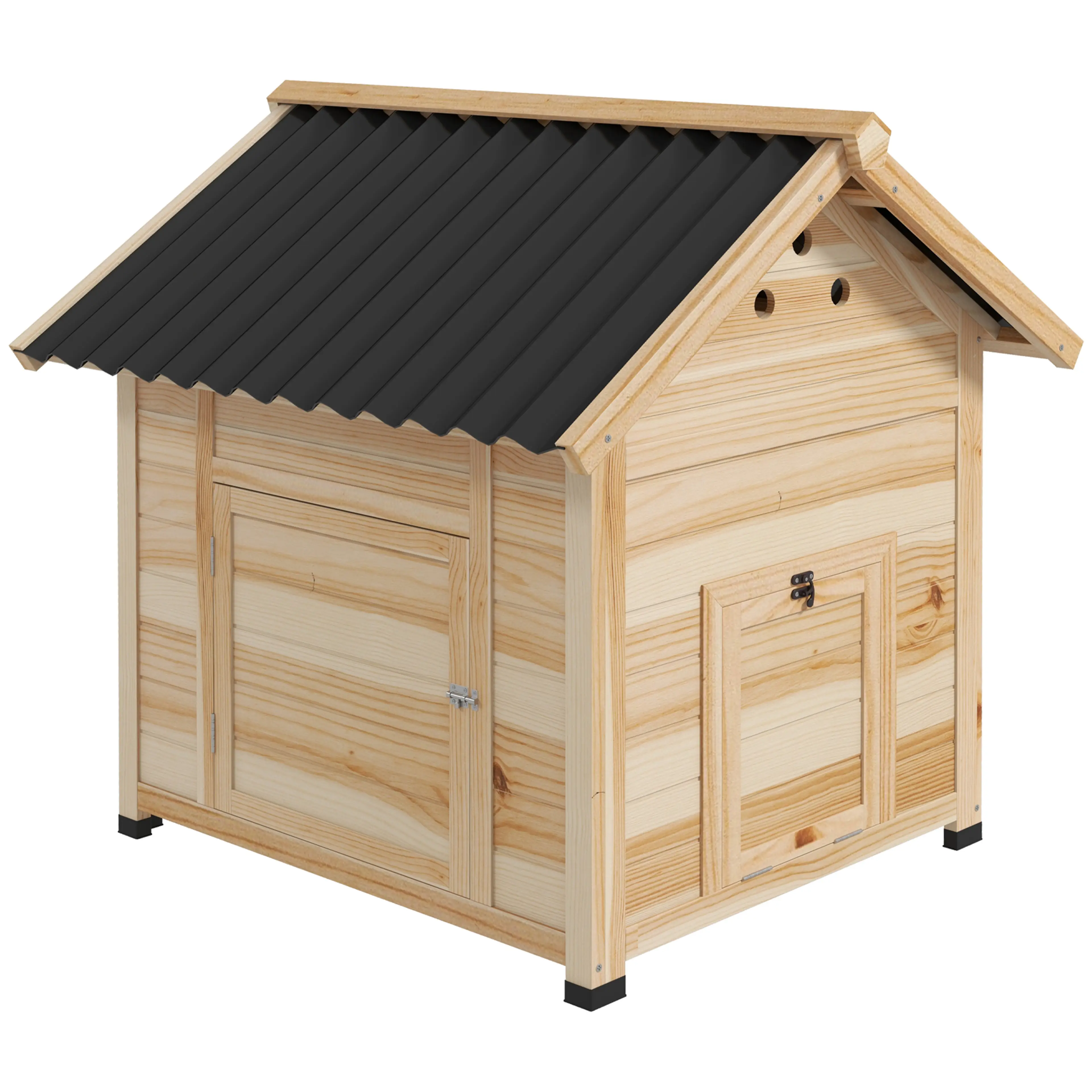 Ankhus i trä för tre ankor – avtagbart tak och golv, ramp