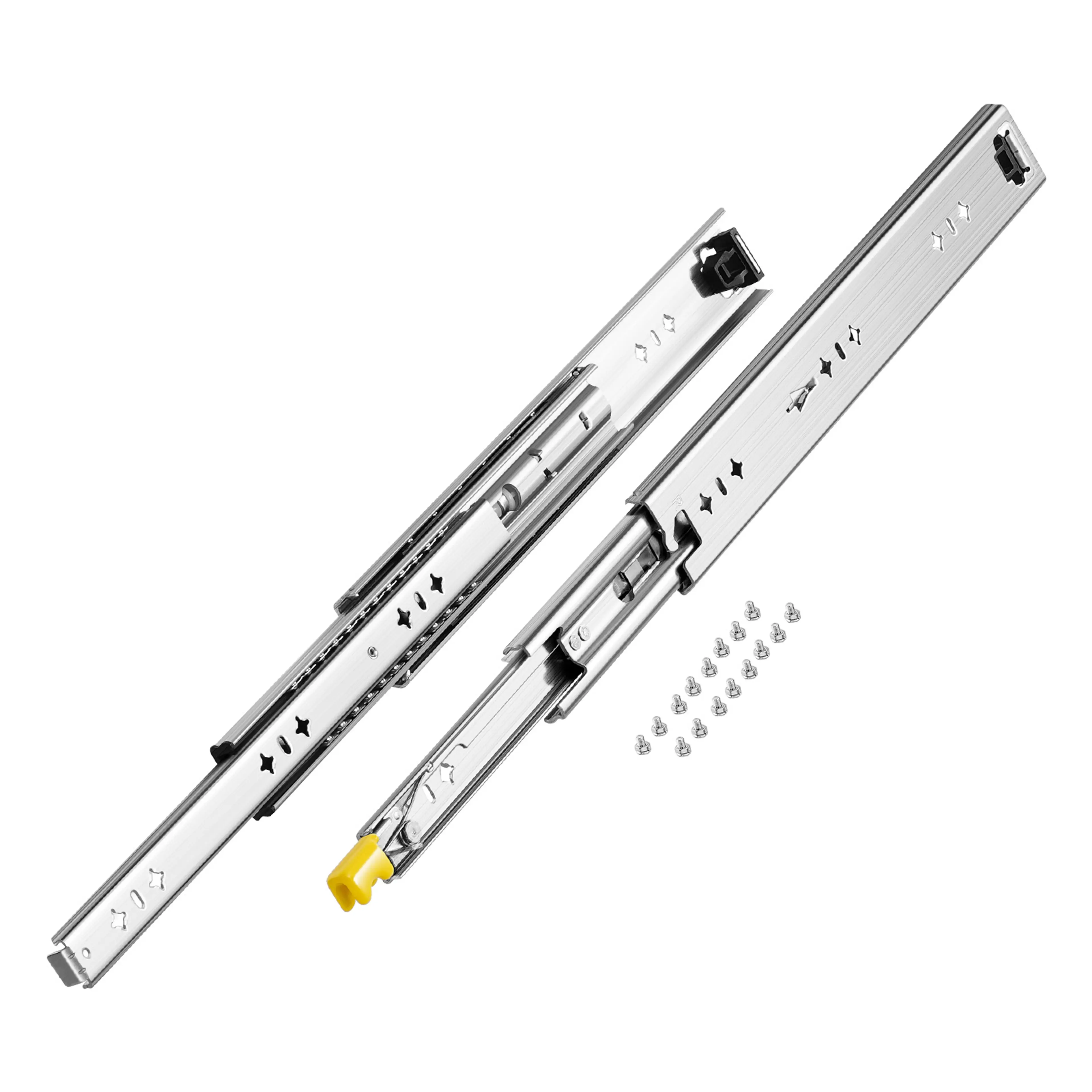 Lådskenor med kullager – 2-pack låsbara teleskopskenor, fullt utdrag, 113 kg