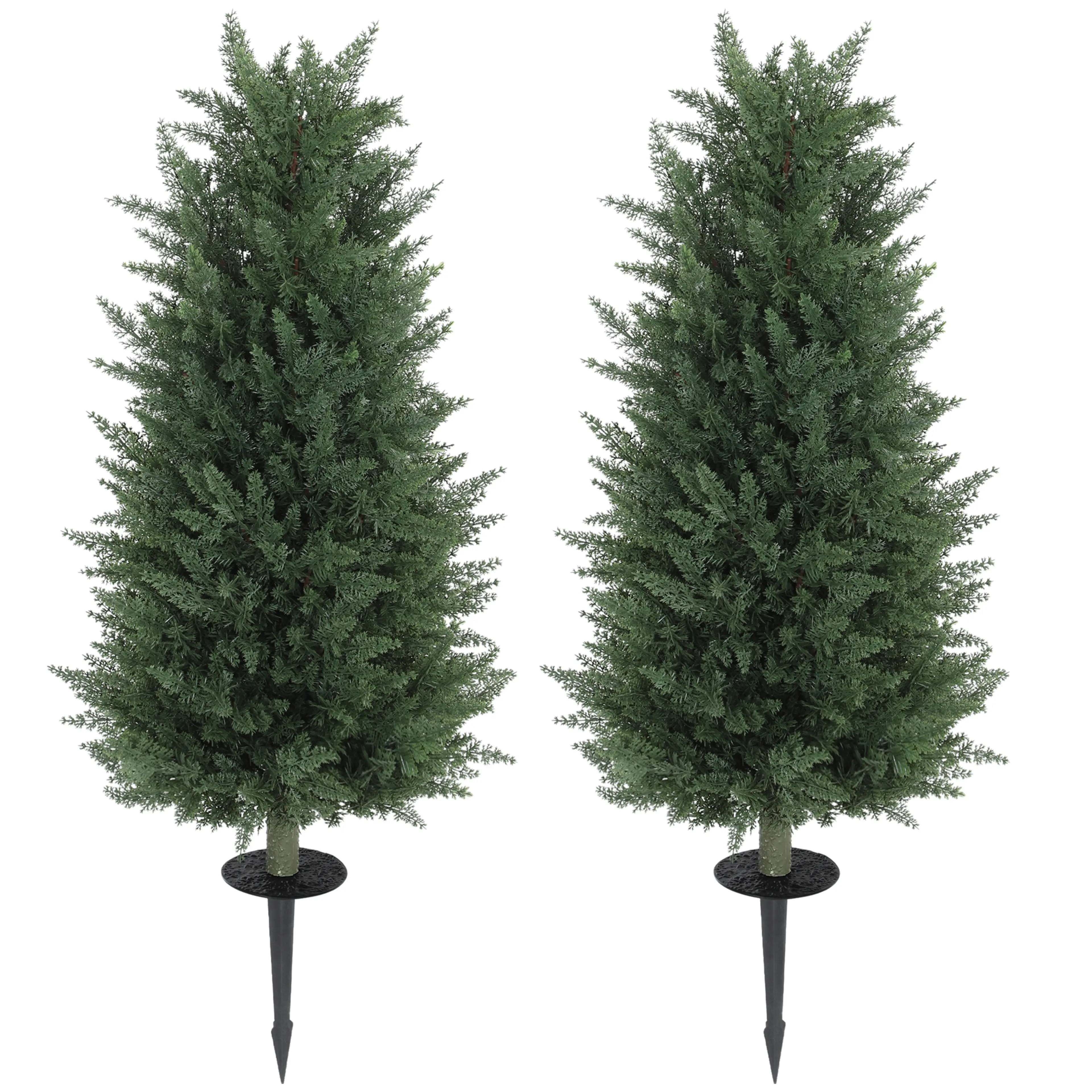 Konstgjorda cypresser 2-pack 100 cm på jordspett – 831 blad