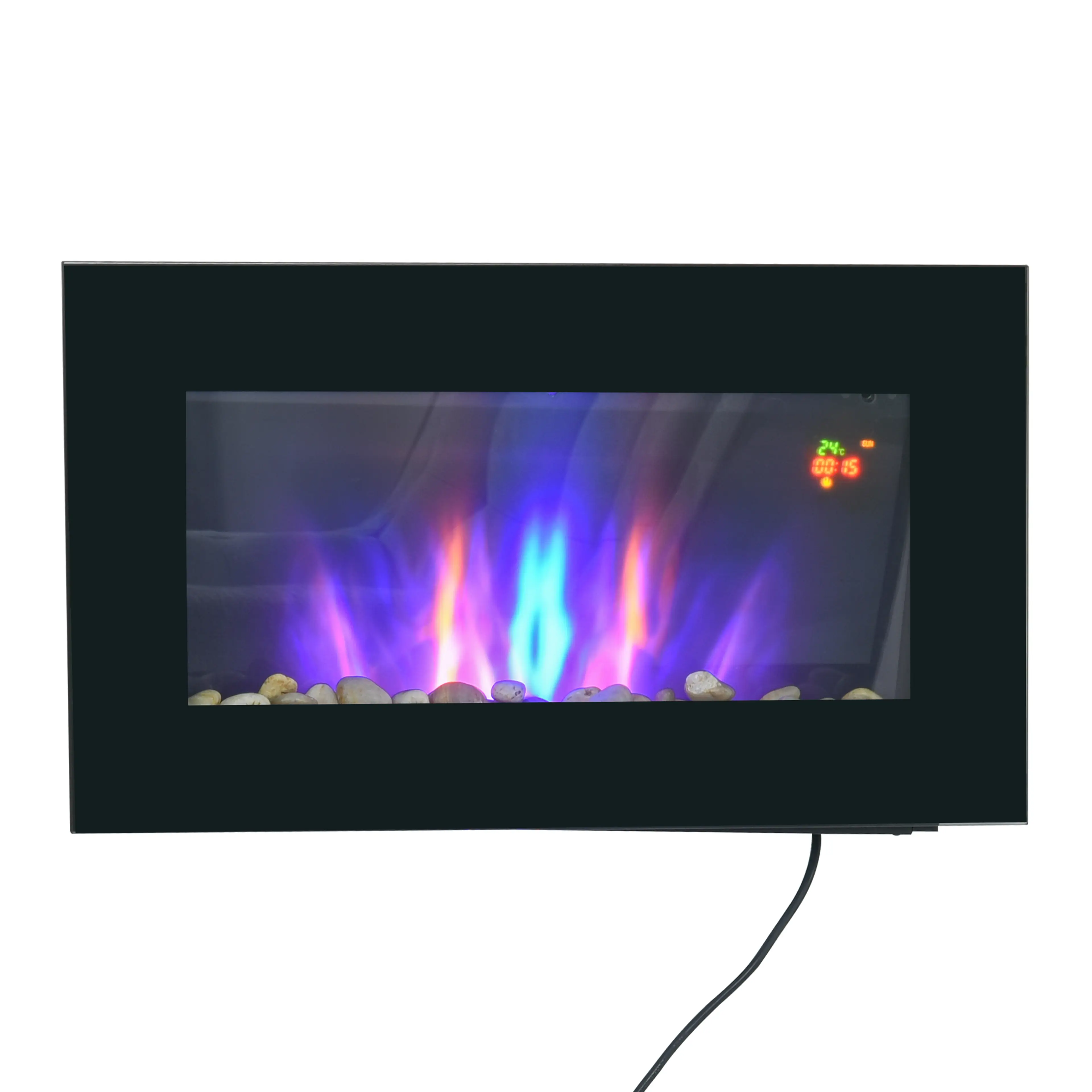 Panelen tänd med blå låga