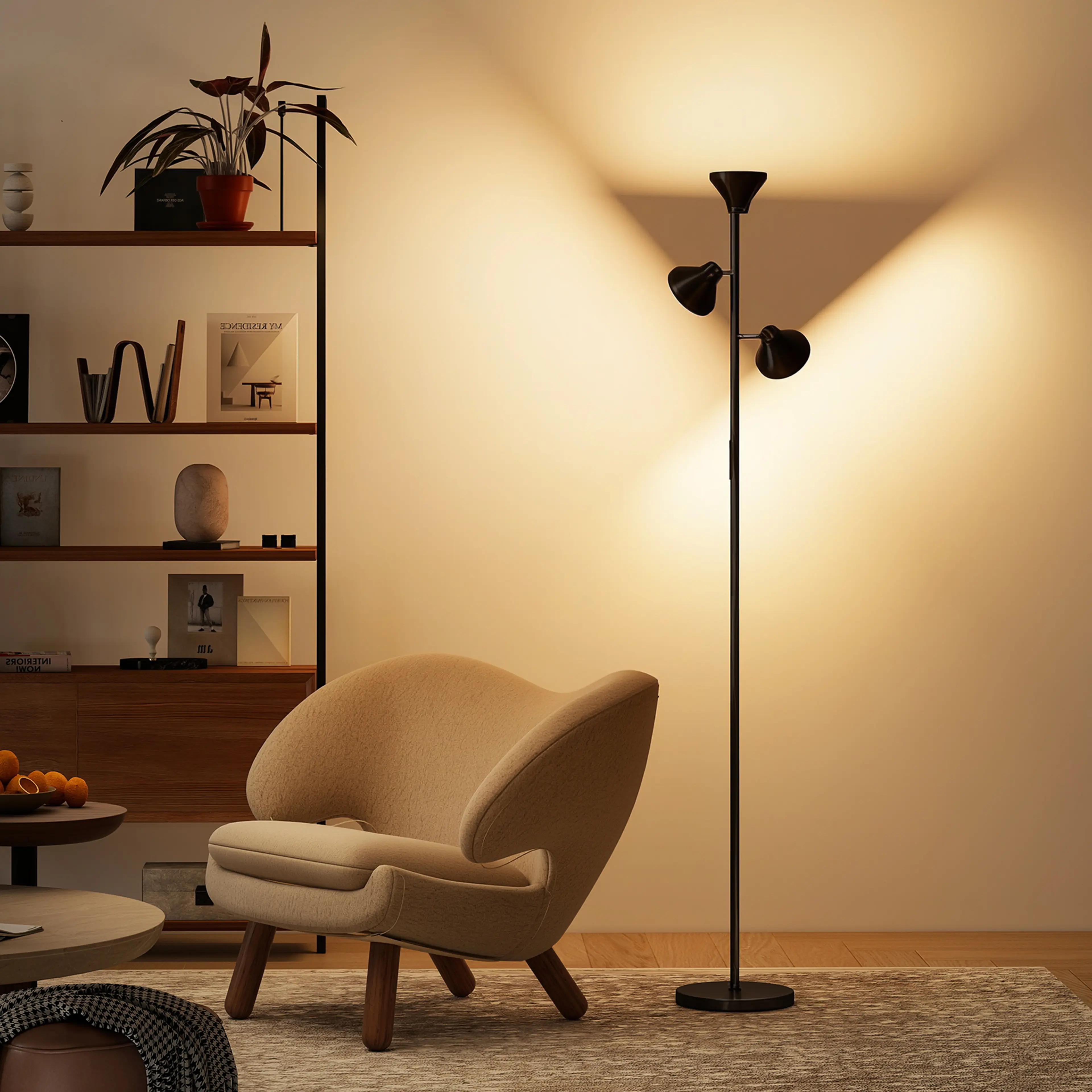 Golvlampa med tre riktbara huvuden 170 cm – 4 150 lumen, RGB och fjärrkontroll – bild 3