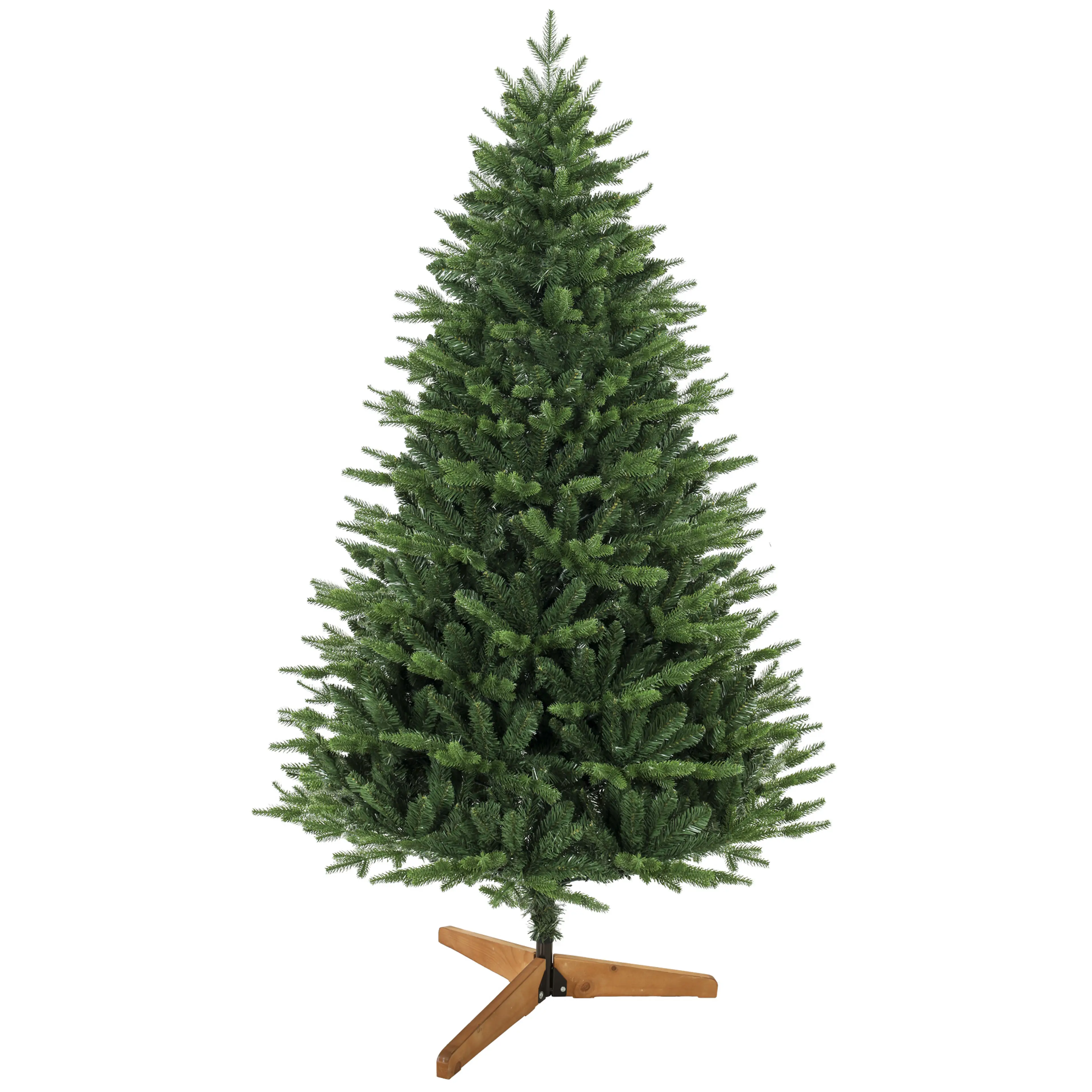 Julgran 180 cm med stålmast och tredelad furufot