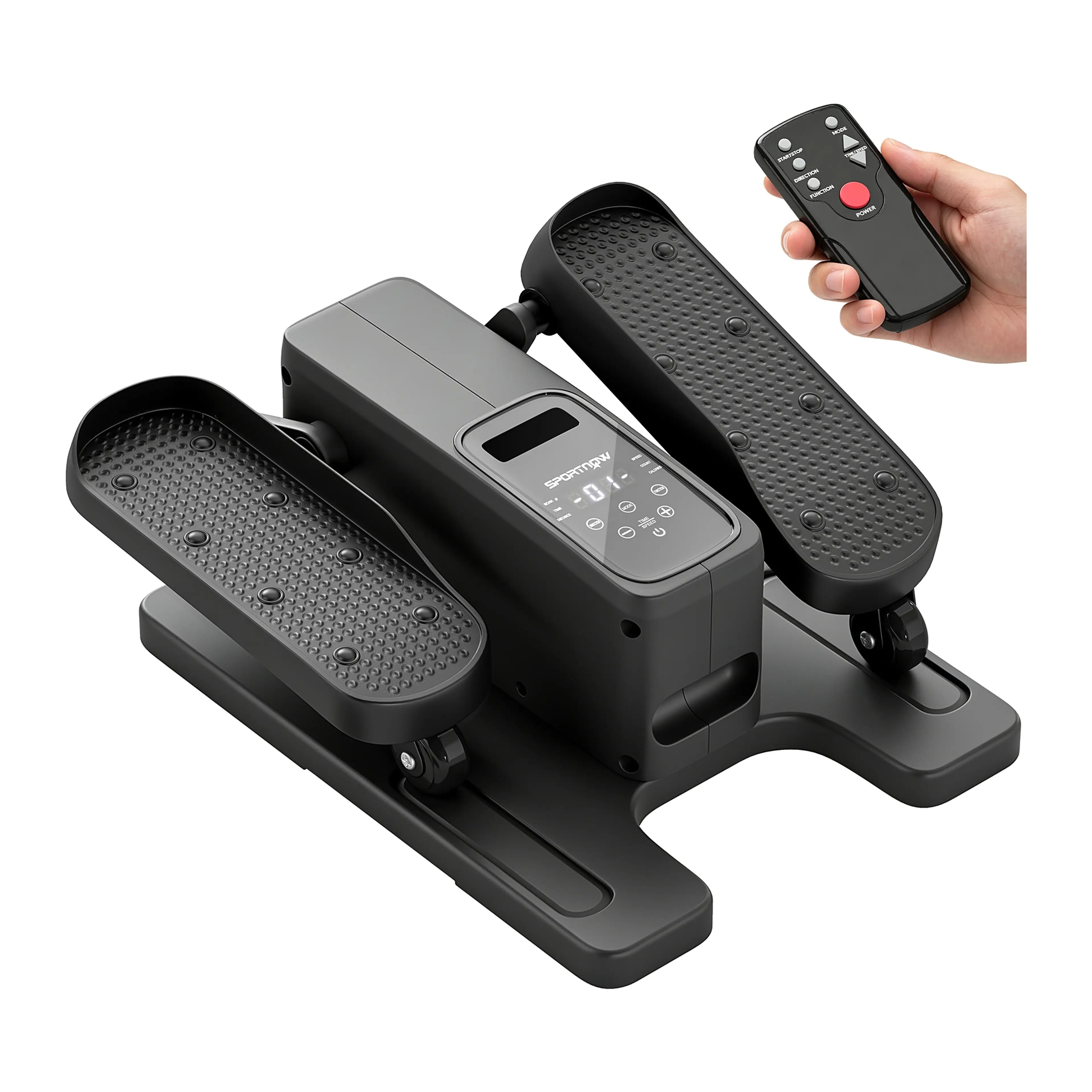 Eldriven pedaltränare – 12 hastigheter, fjärrkontroll och display