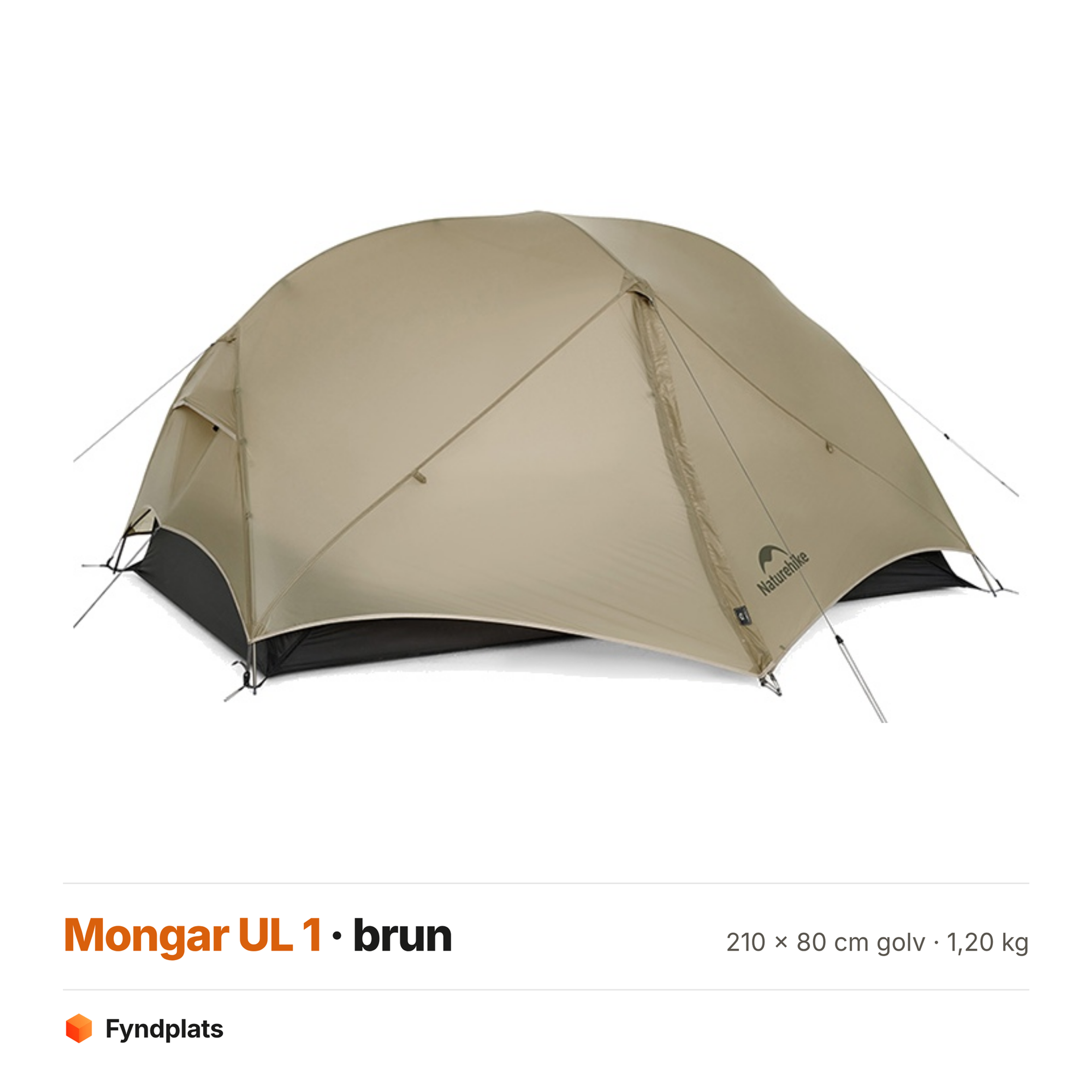 Mongar UL 1 i brunt – 210 × 80 cm golv och 1,20 kg