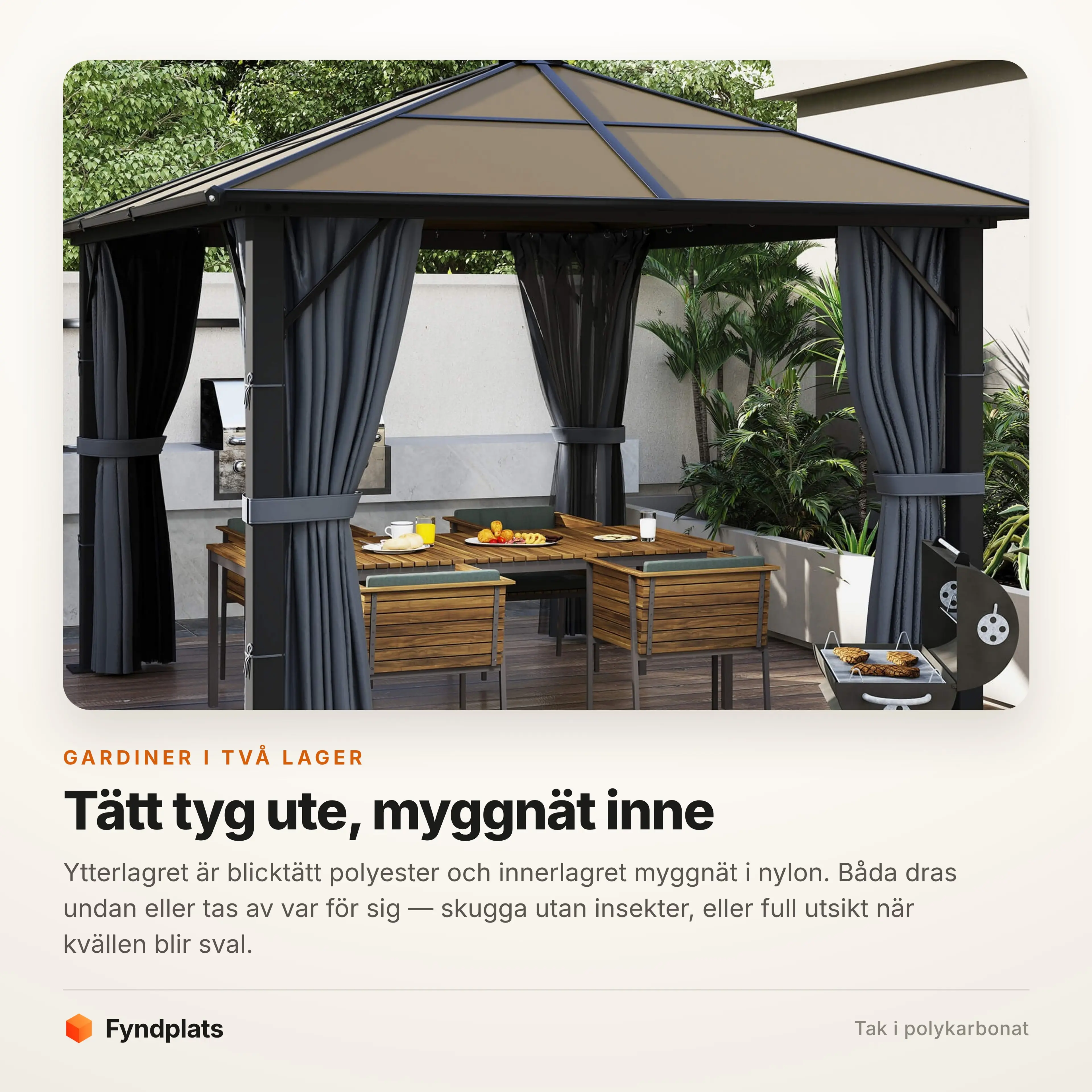 Gardinerna uppbundna mot stolpen