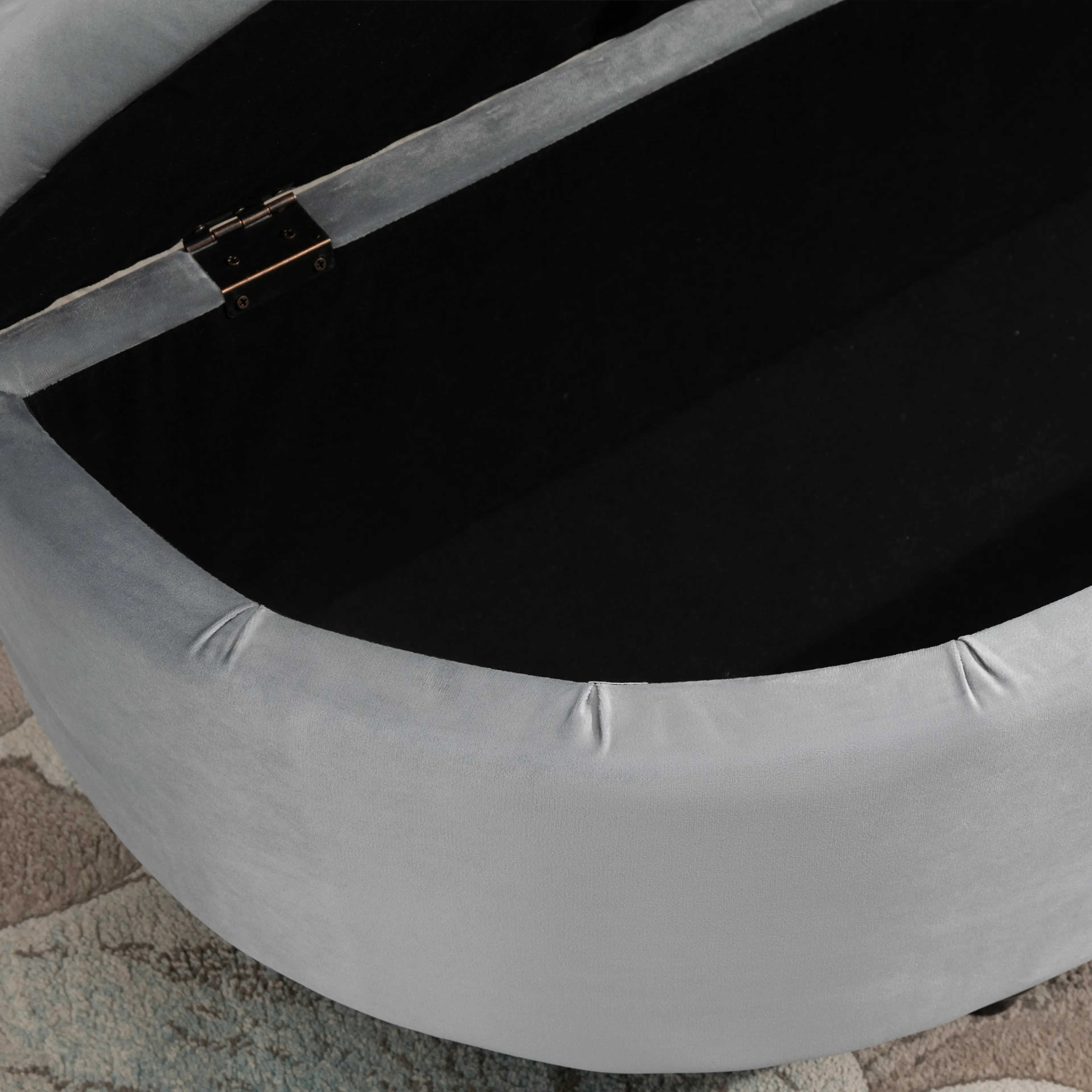 Halvoval förvaringsbänk 120 cm – bild 6