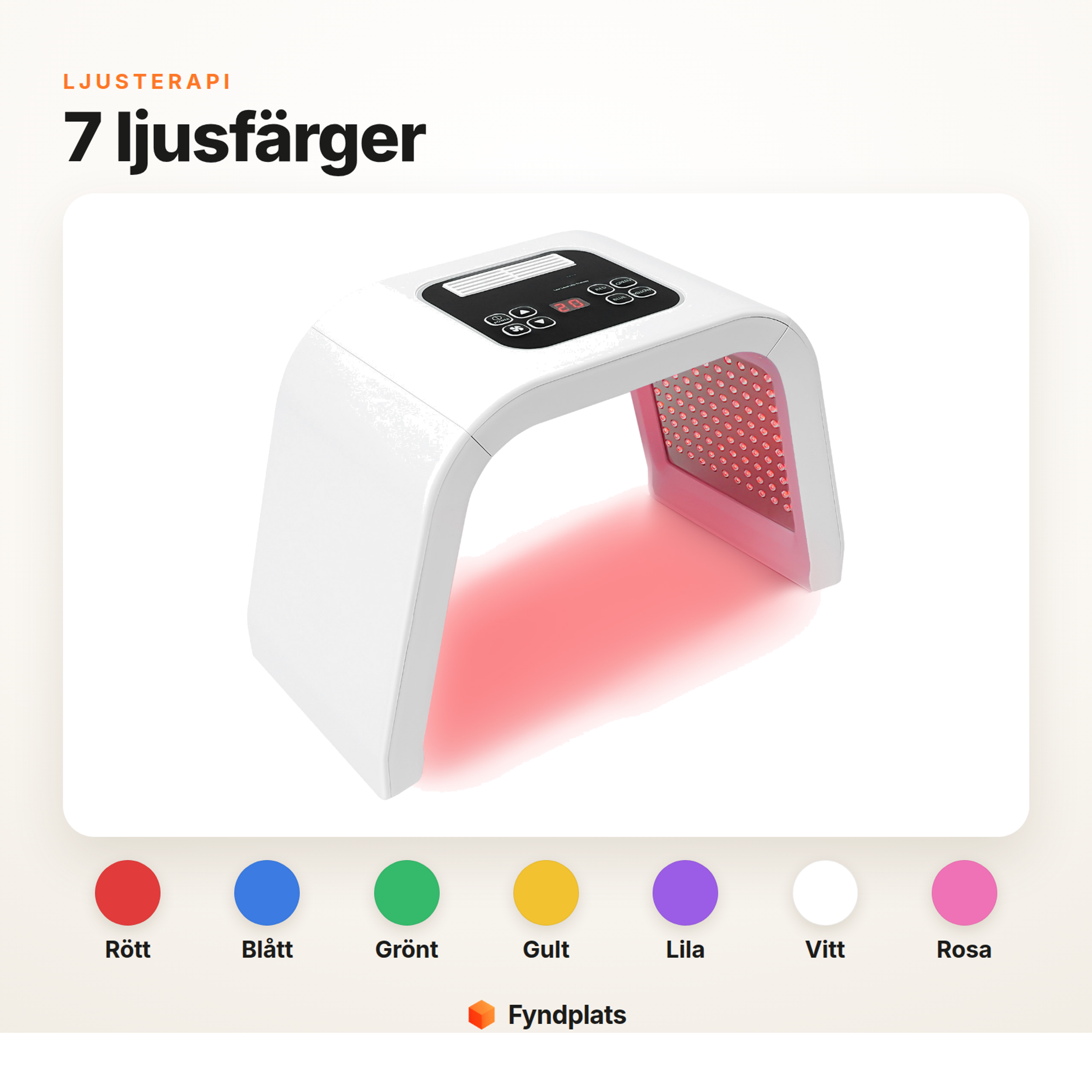 Guide över de 7 ljusfärgerna – rött, blått, grönt, gult, lila, vitt och rosa