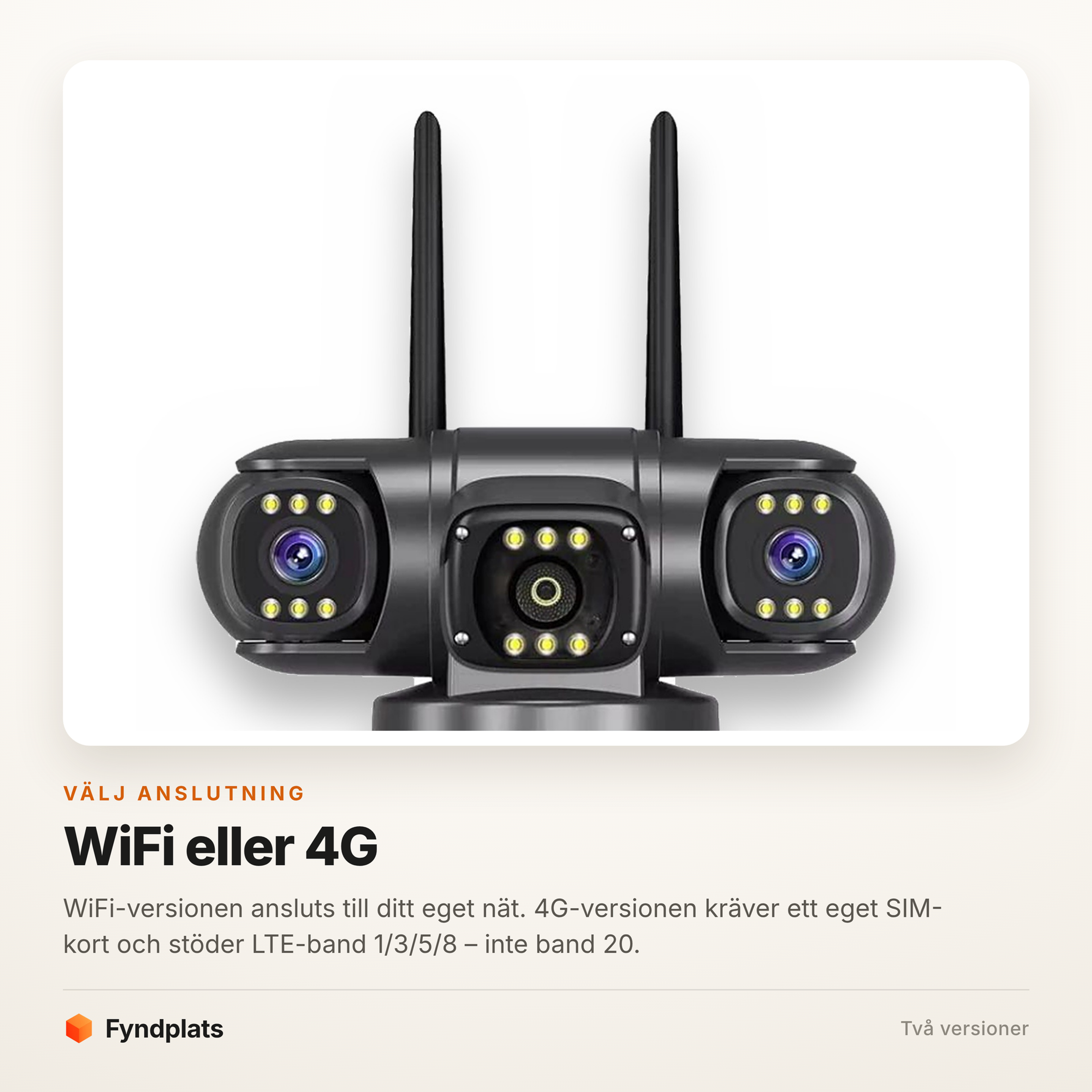 Välj WiFi-version eller 4G-version med eget SIM-kort