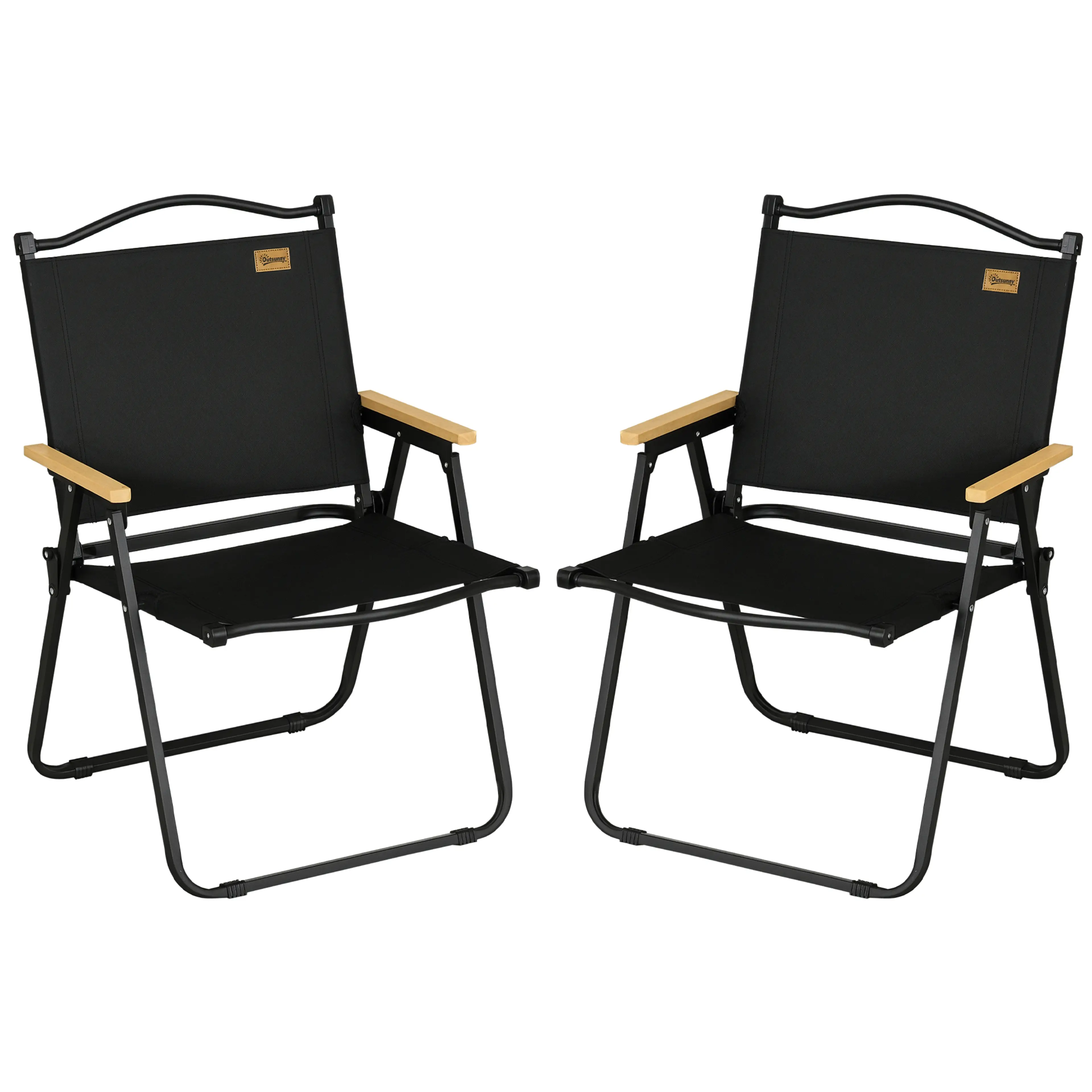 Campingstol hopfällbar med armstöd – 2-pack, max 130 kg