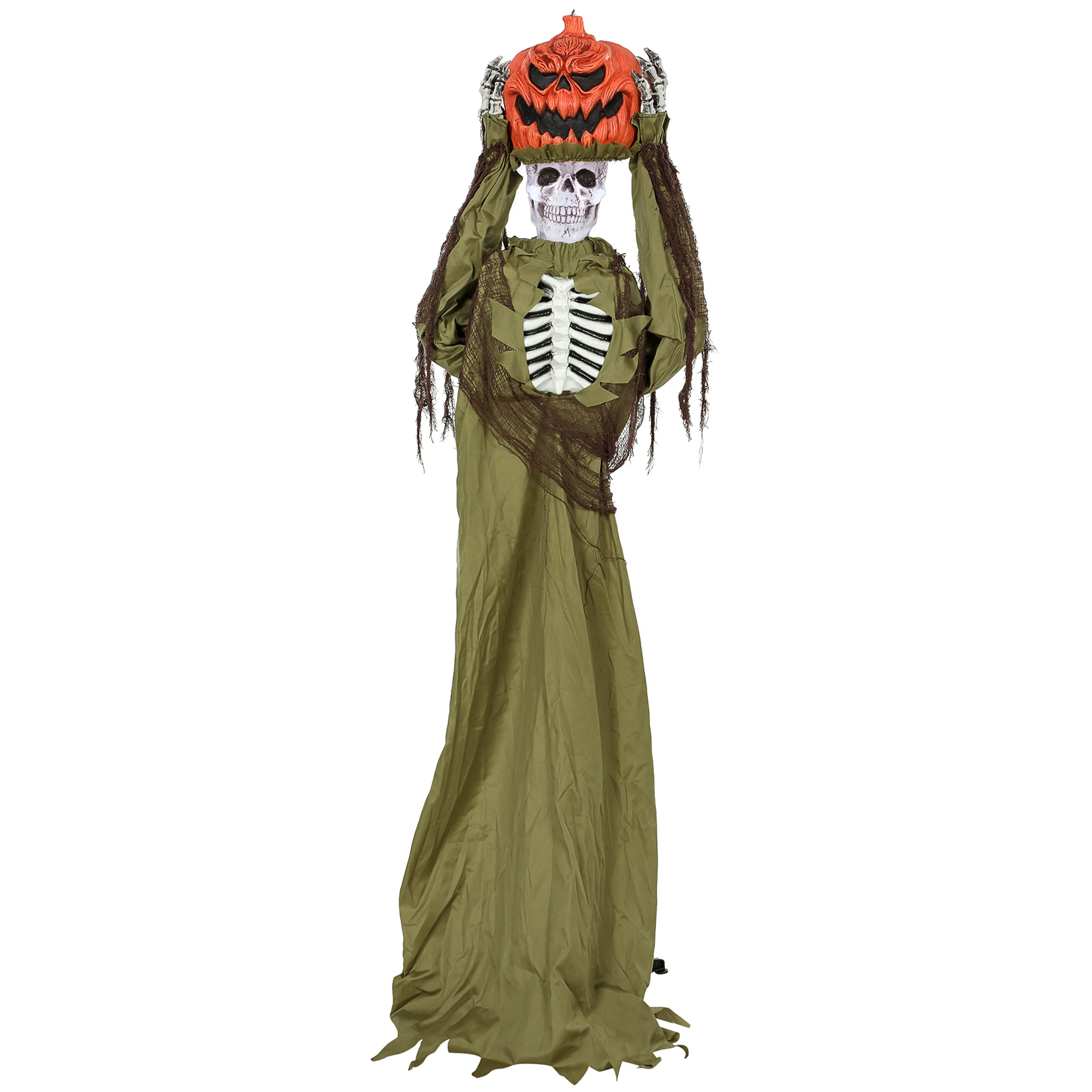 Pop up-pumpaskelett 173 cm – huvudet skjuter upp i jump scare