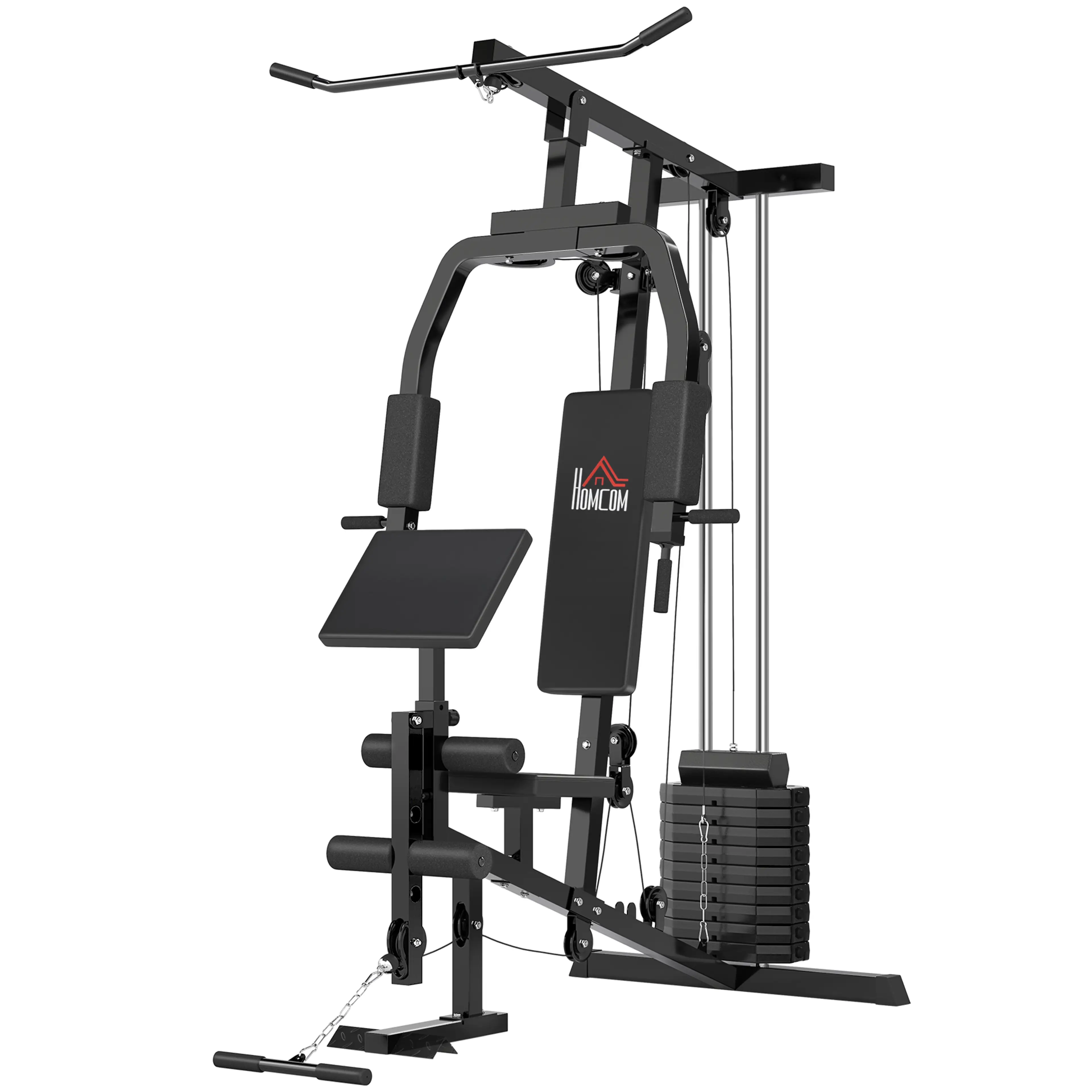 Gymstation 207 cm med vridbara armar – 45 kg viktblock, 0–90°
