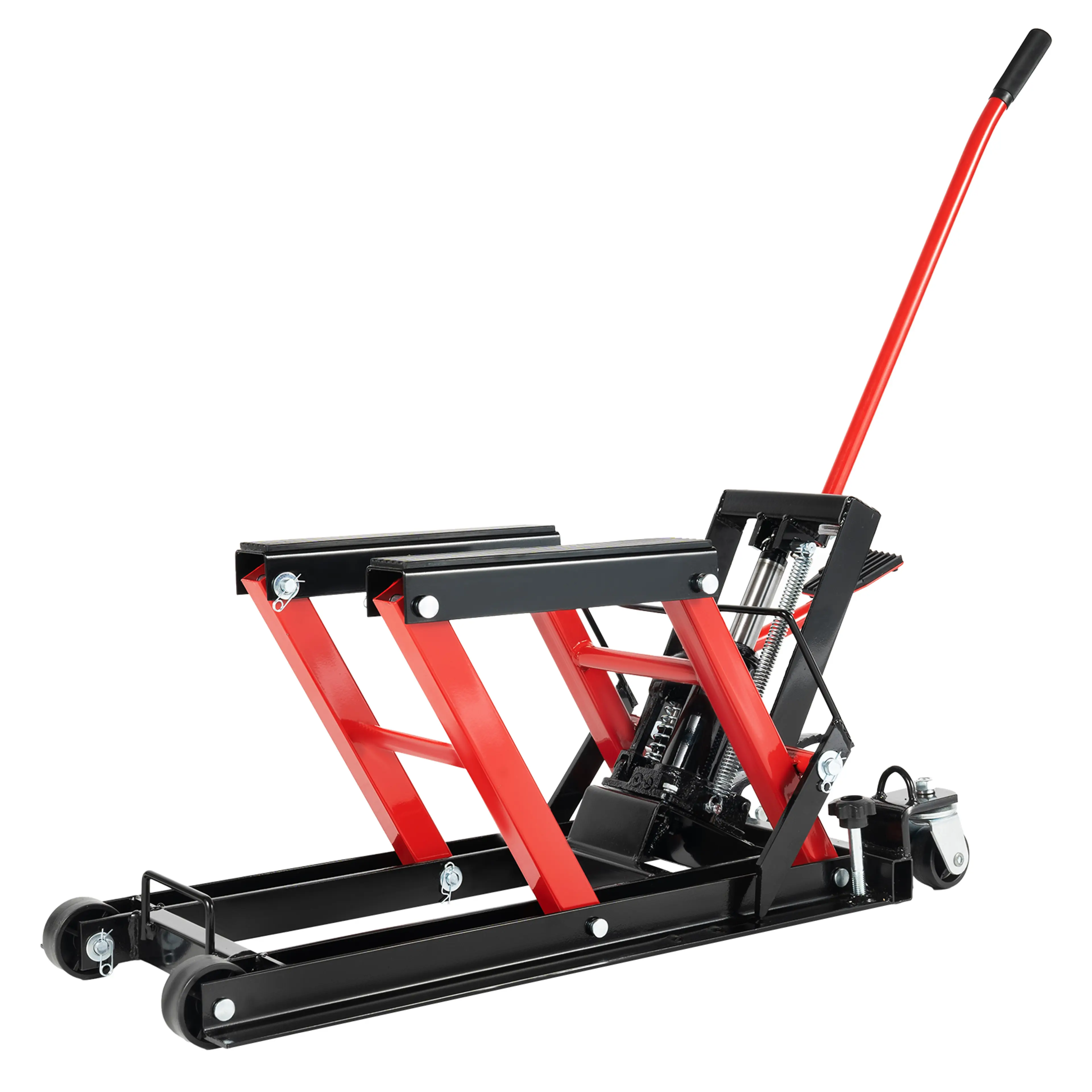 Hydraulisk motorcykellyft 680 kg – saxlyft med säkerhetssprintar