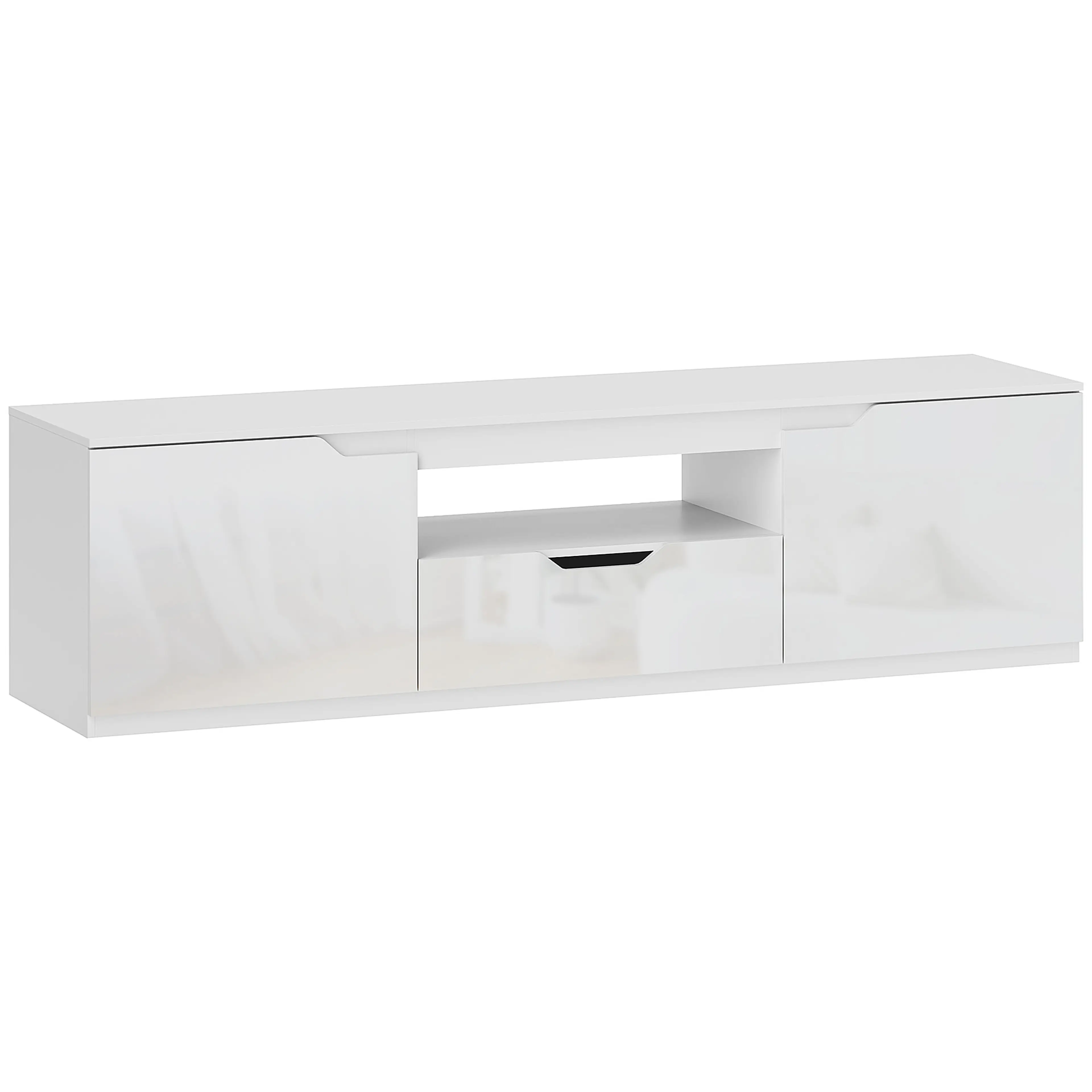 TV-bänk 160 cm i högglans vit