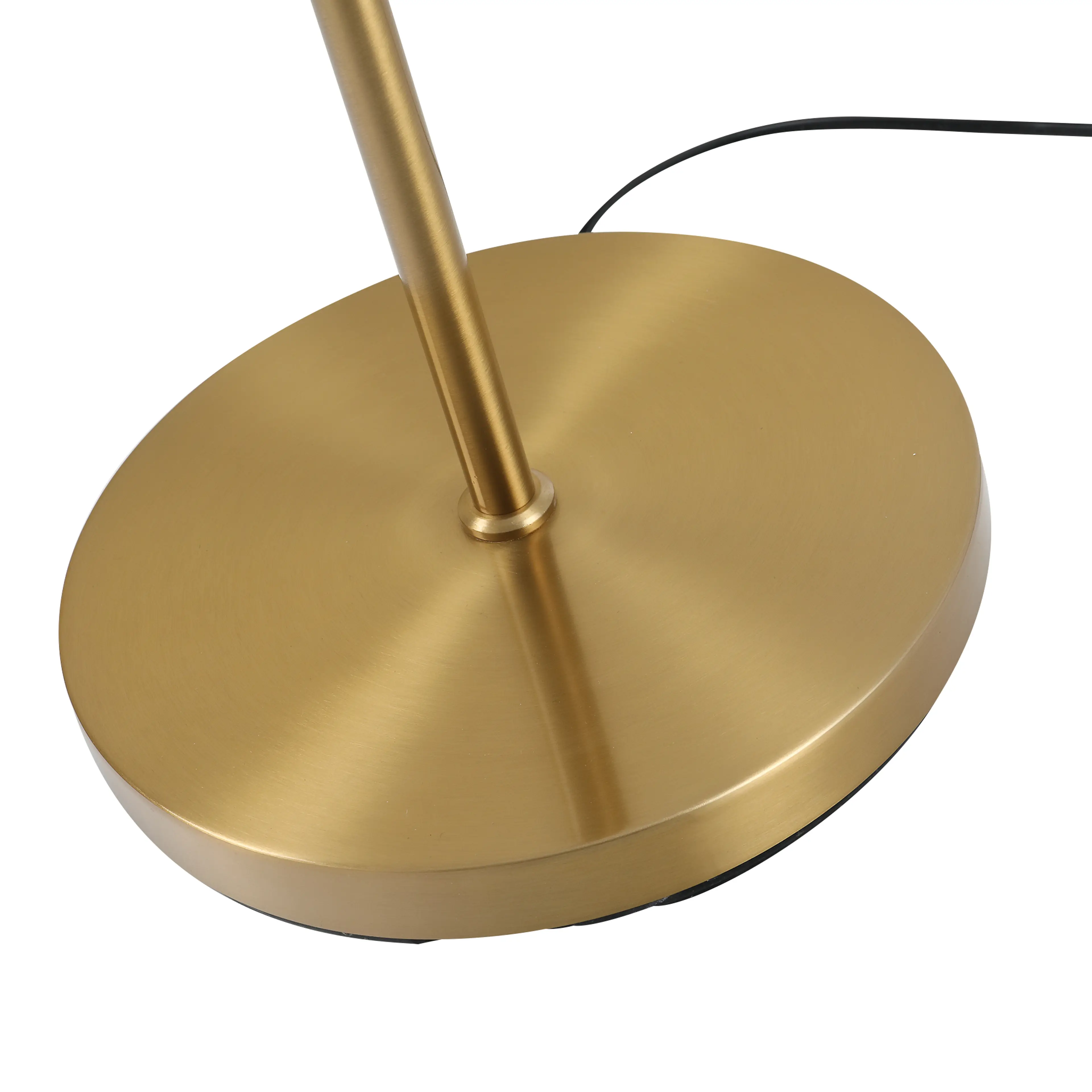 Golvlampa med två glasklot 165 cm – guldfärgad stam, två E27 – bild 6