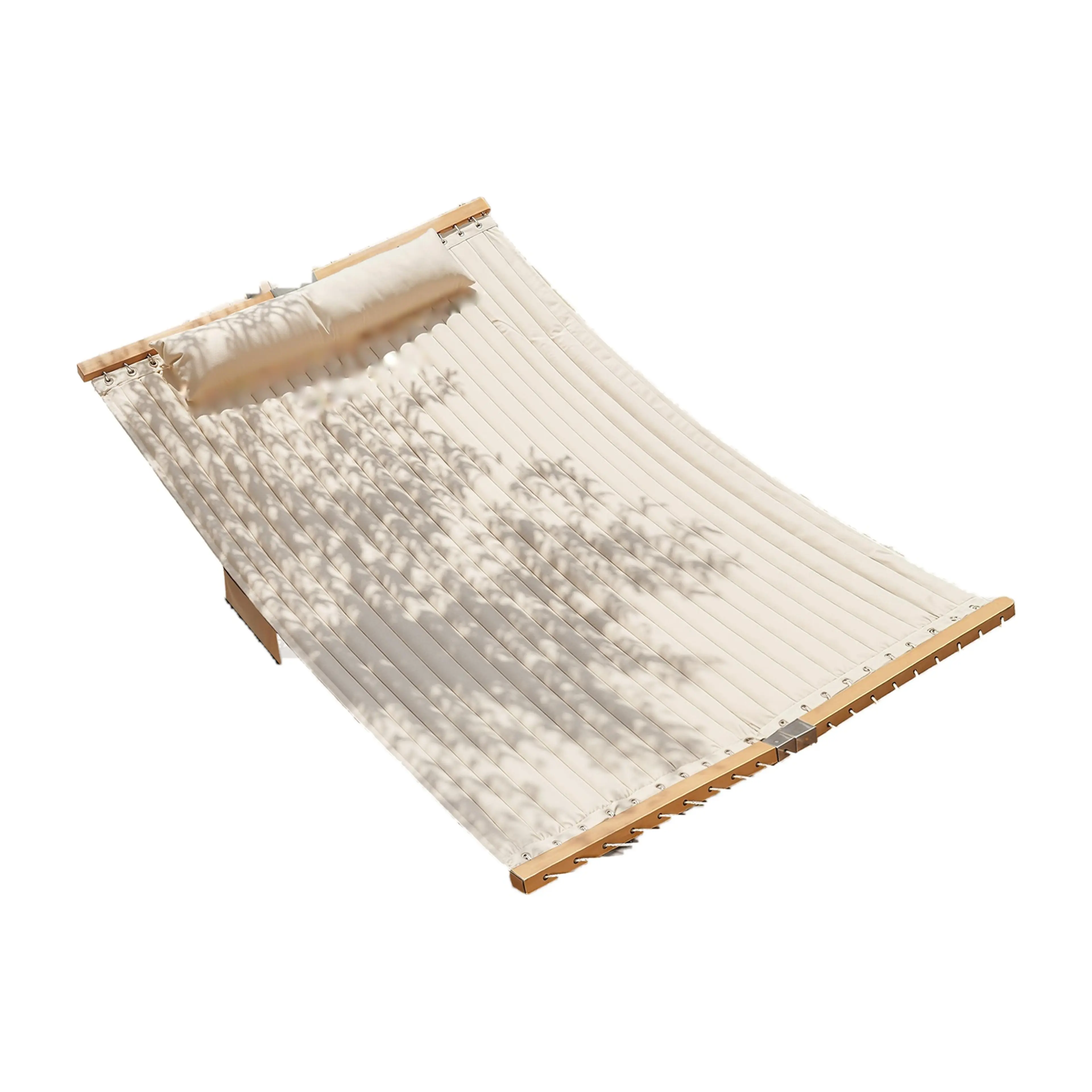 Vadderad hängmatta 200 × 140 cm – löstagbar kudde och tidningsficka