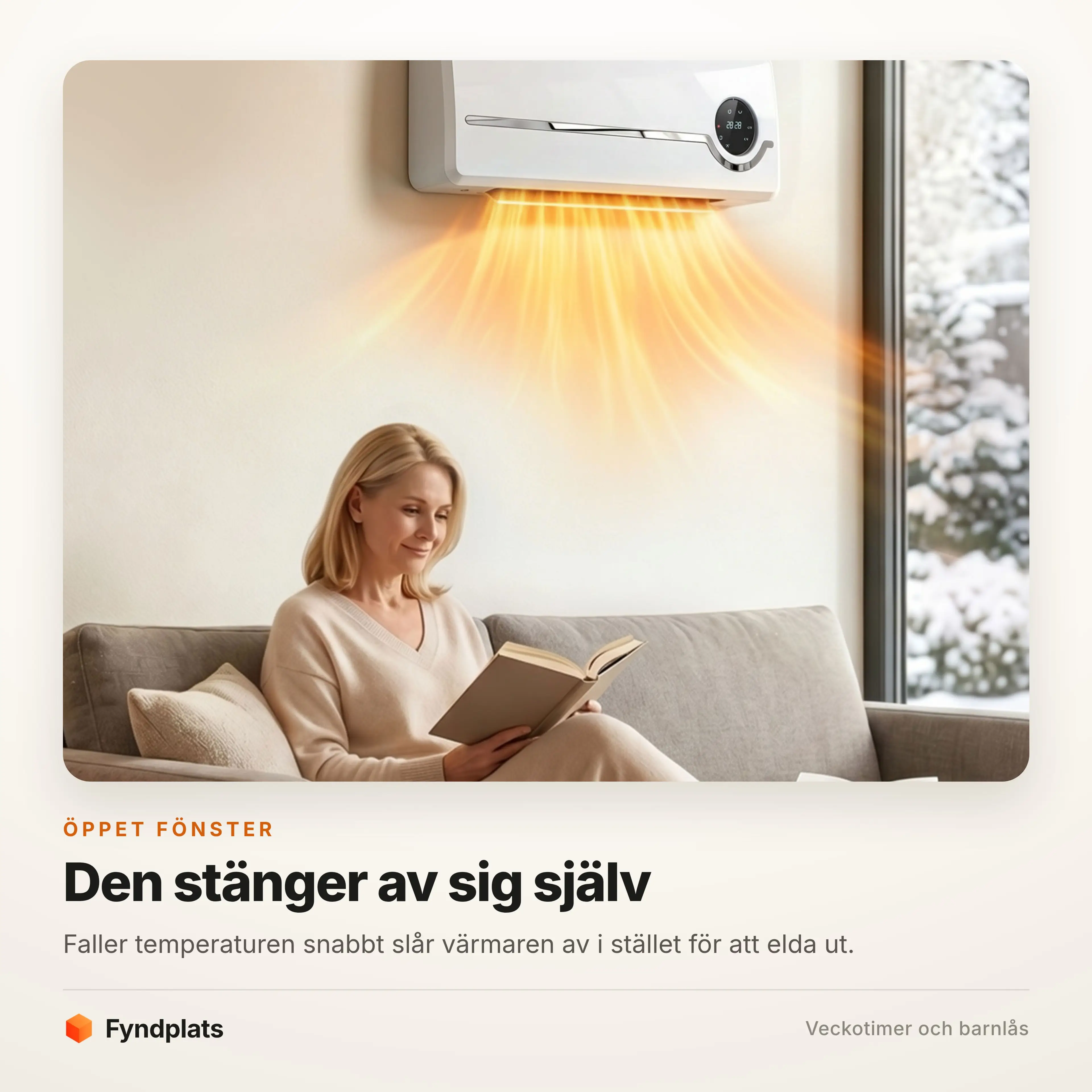 Fönstervakten stänger av värmen vid snabbt temperaturfall