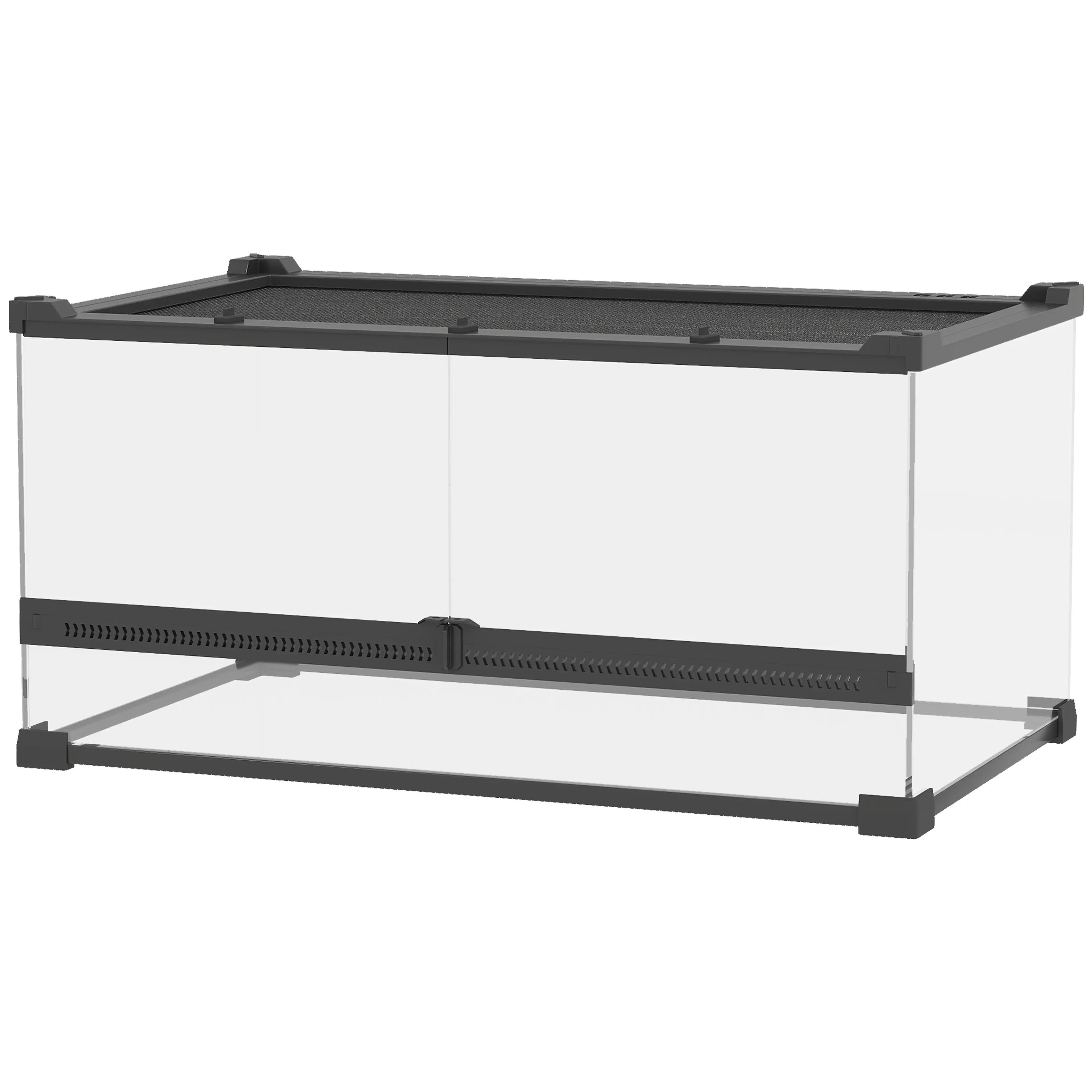 Lågt glasterrarium 50 × 30 × 25 cm, 34 liter