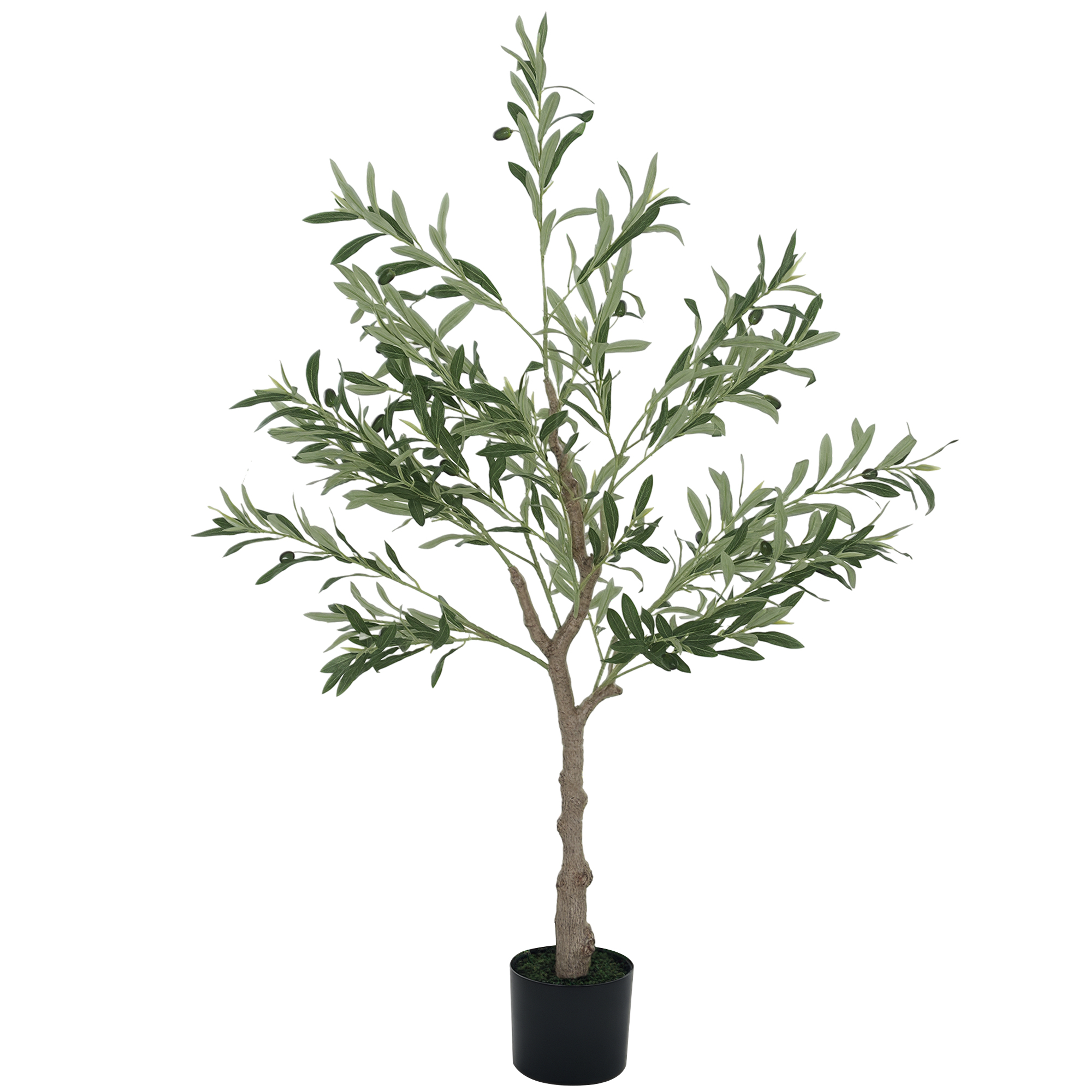 Konstgjort olivträd 120 cm – konstväxt med silkesblad i kruka