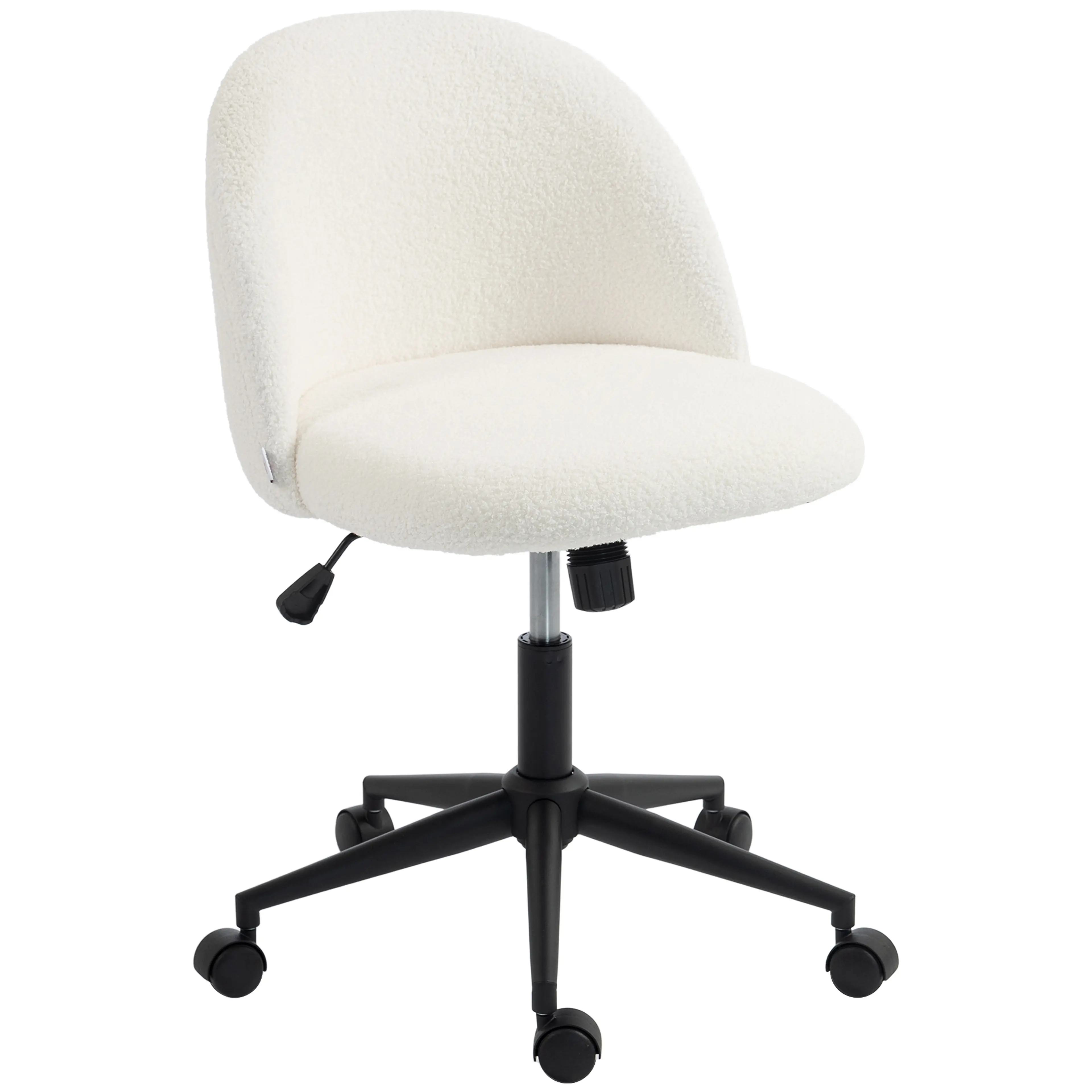 Kontorsstol i teddyfleece – sitthöjd 48–57 cm
