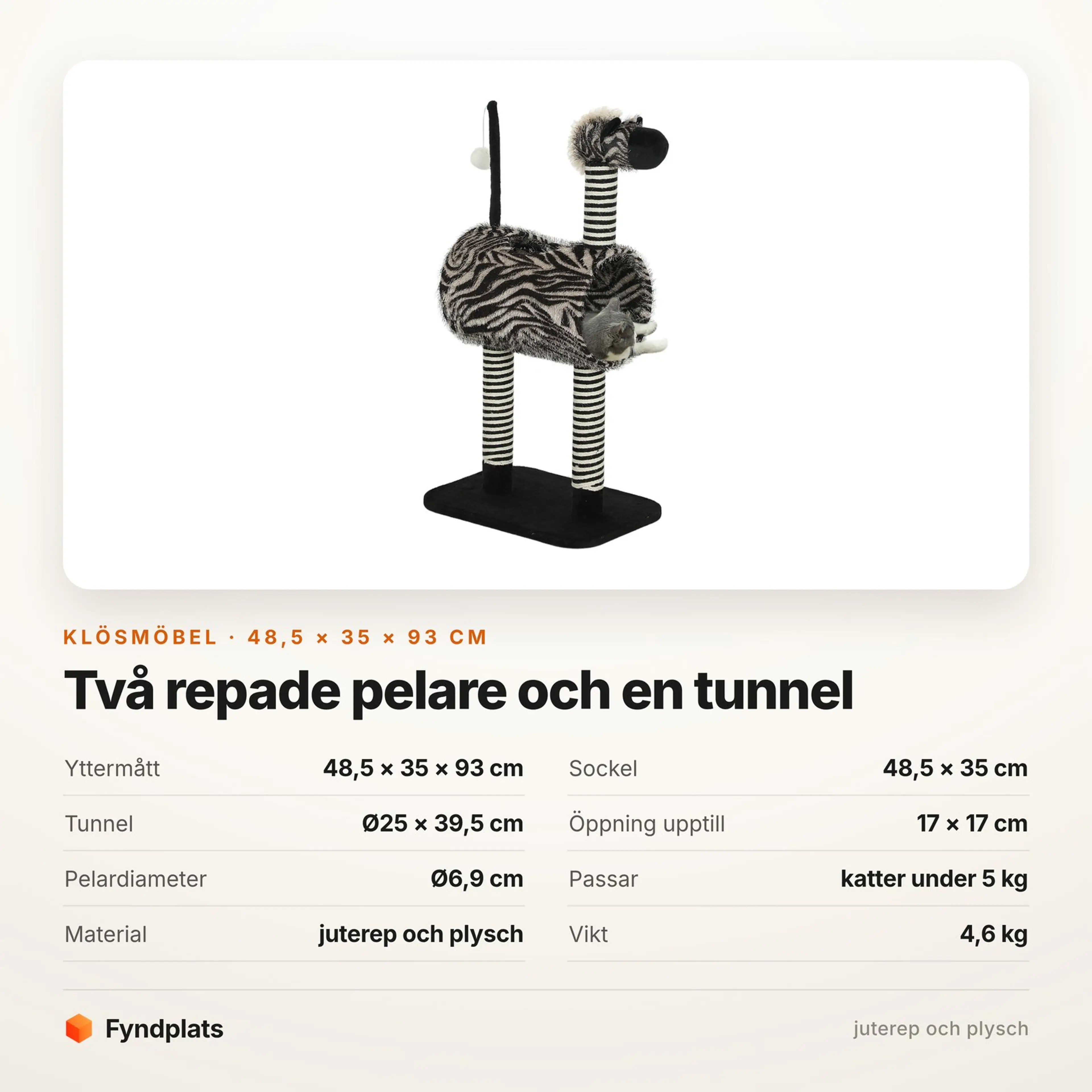Faktakort: två repade pelare och en tunnel