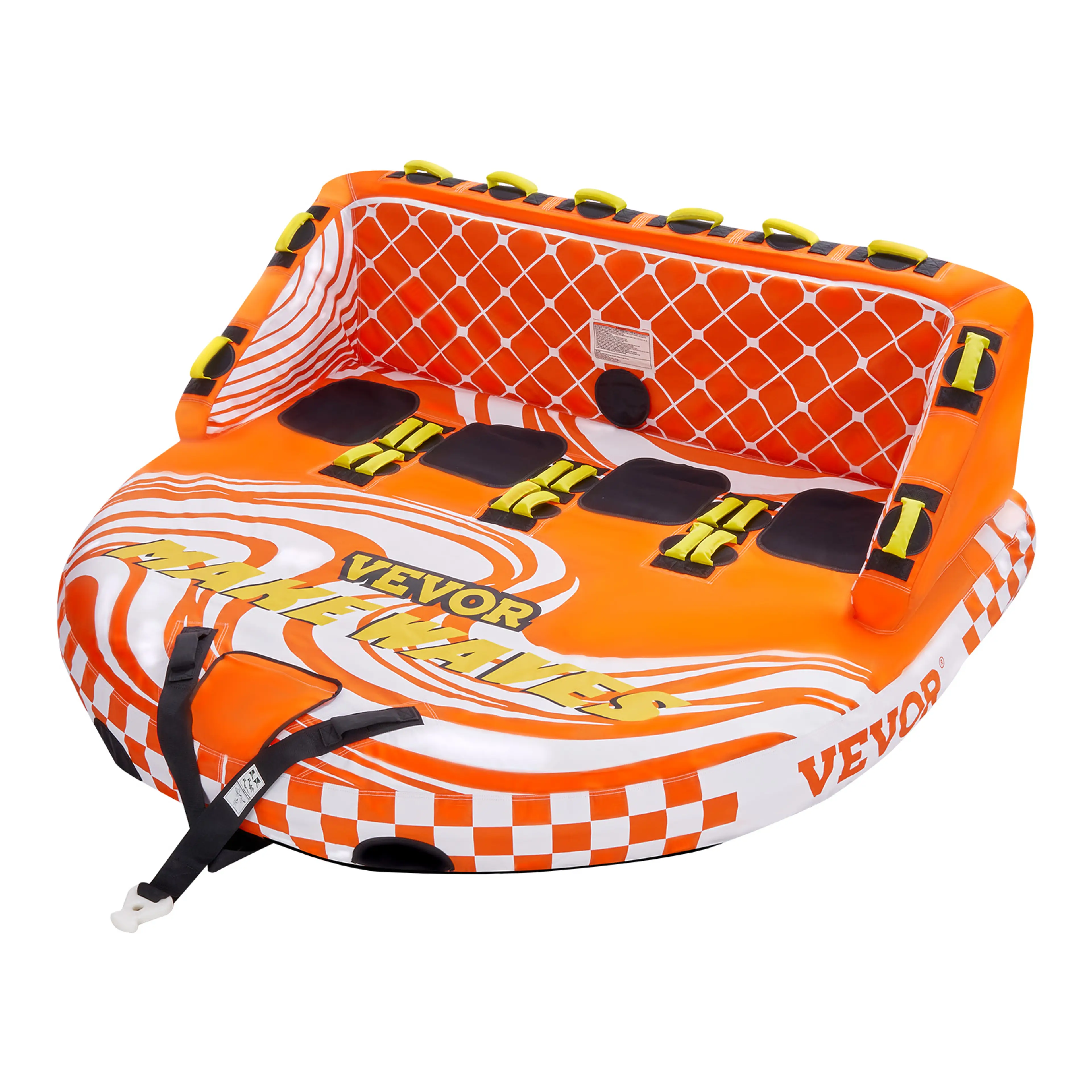Draglek för båt – uppblåsbar towable för 3–4 åkare, 22 handtag, 308 kg