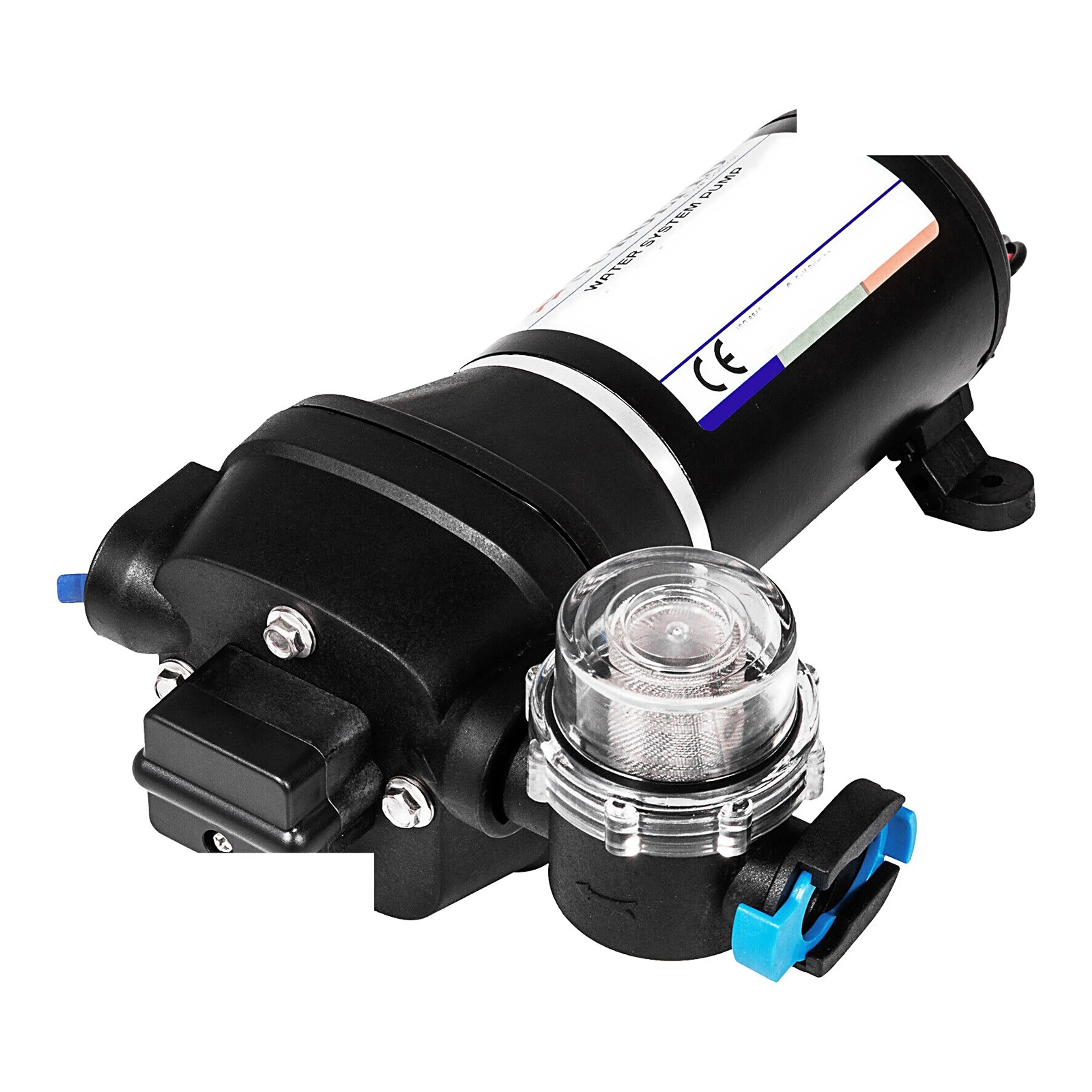 Membranpump 12 V – självsugande tryckvattenpump för husbil och båt, 17 l/min