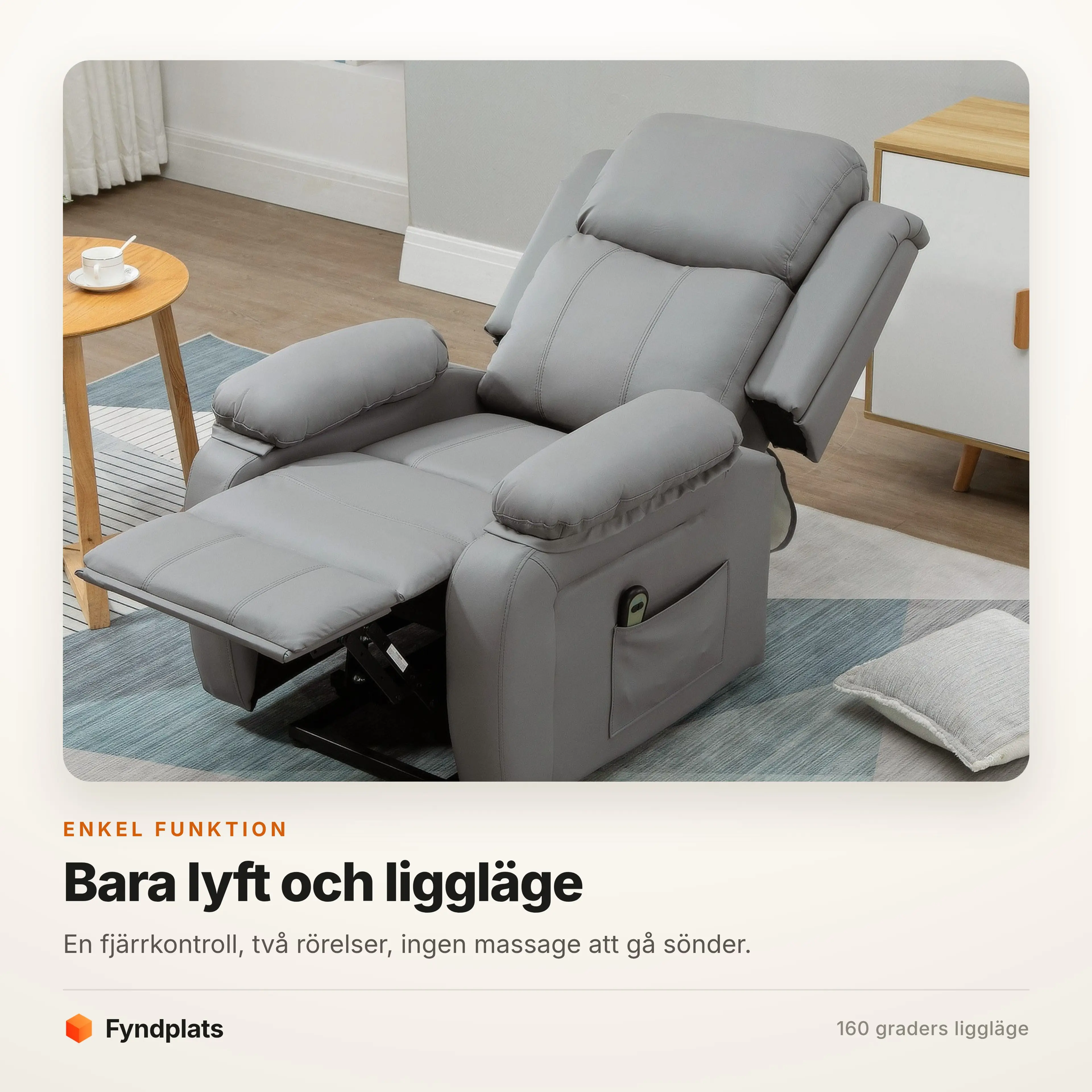 Bara lyft och liggläge — en fjärrkontroll och två rörelser