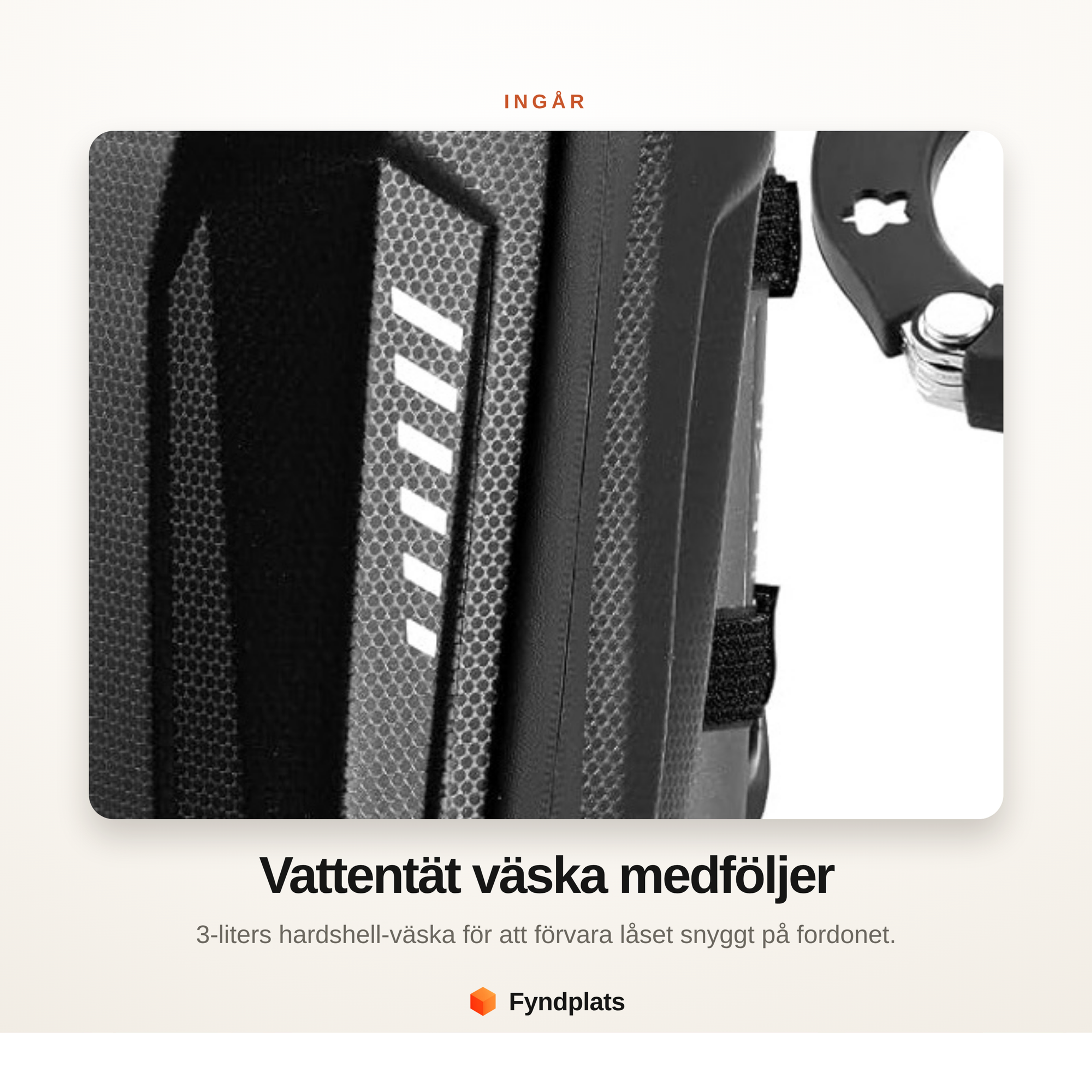 Vattentät förvaringsväska som ingår med kättinglåset