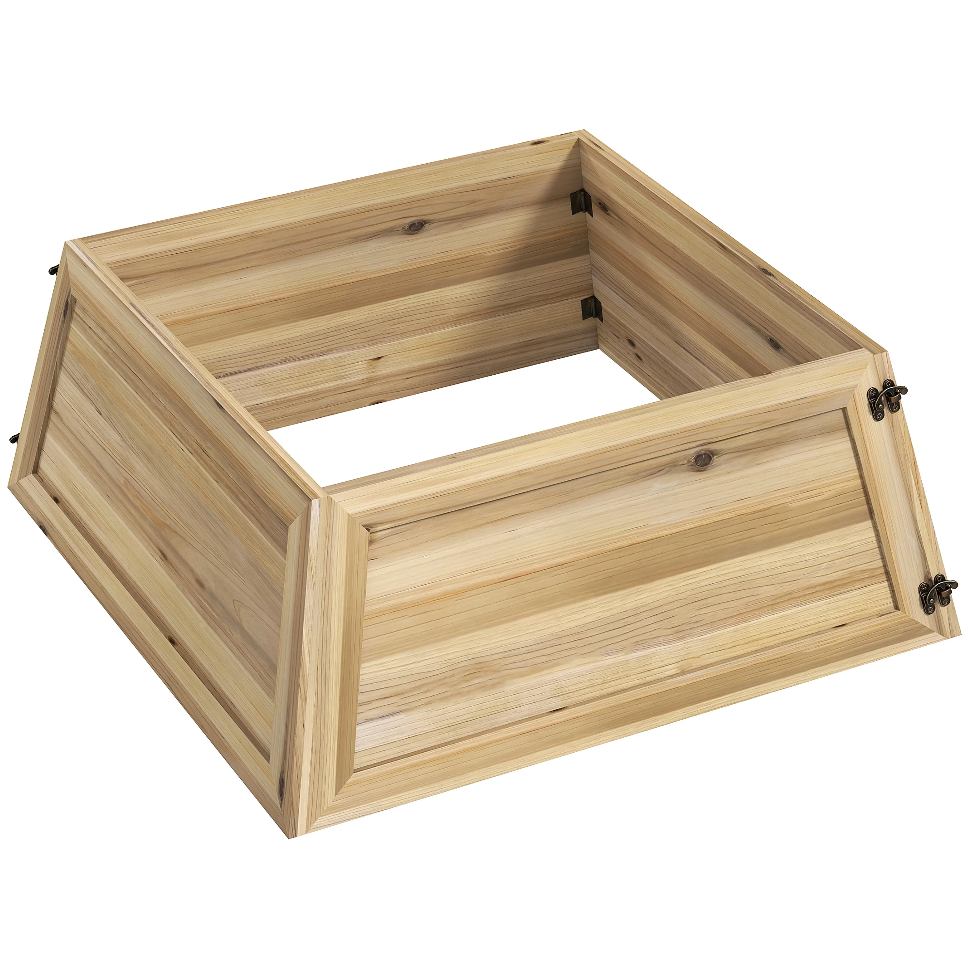 Julgranskrage i trä 65 × 65 cm – döljer granfoten, granar 1,8–2,7 m