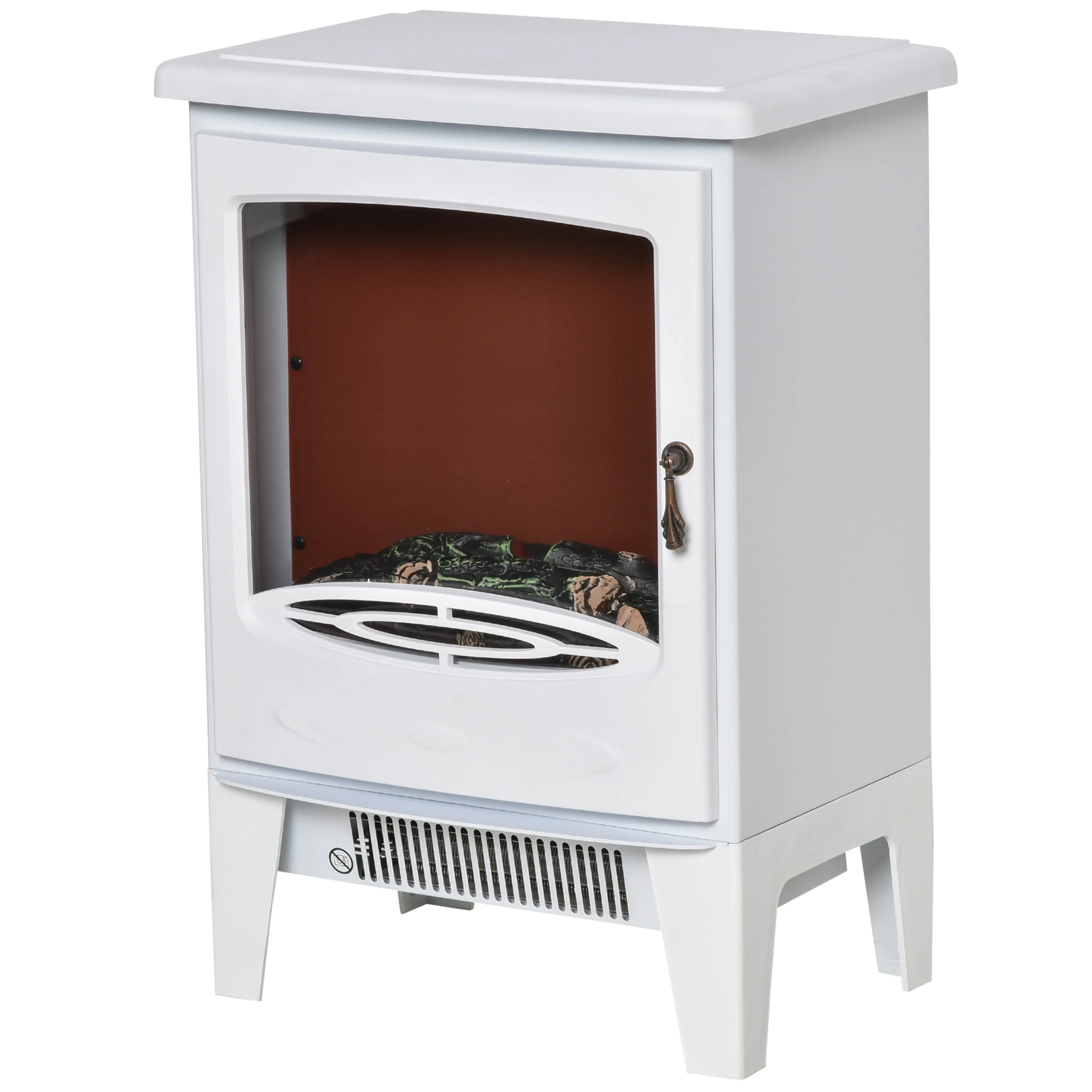 Elkamin vit 55 cm med 27 cm fönster – 1800 W
