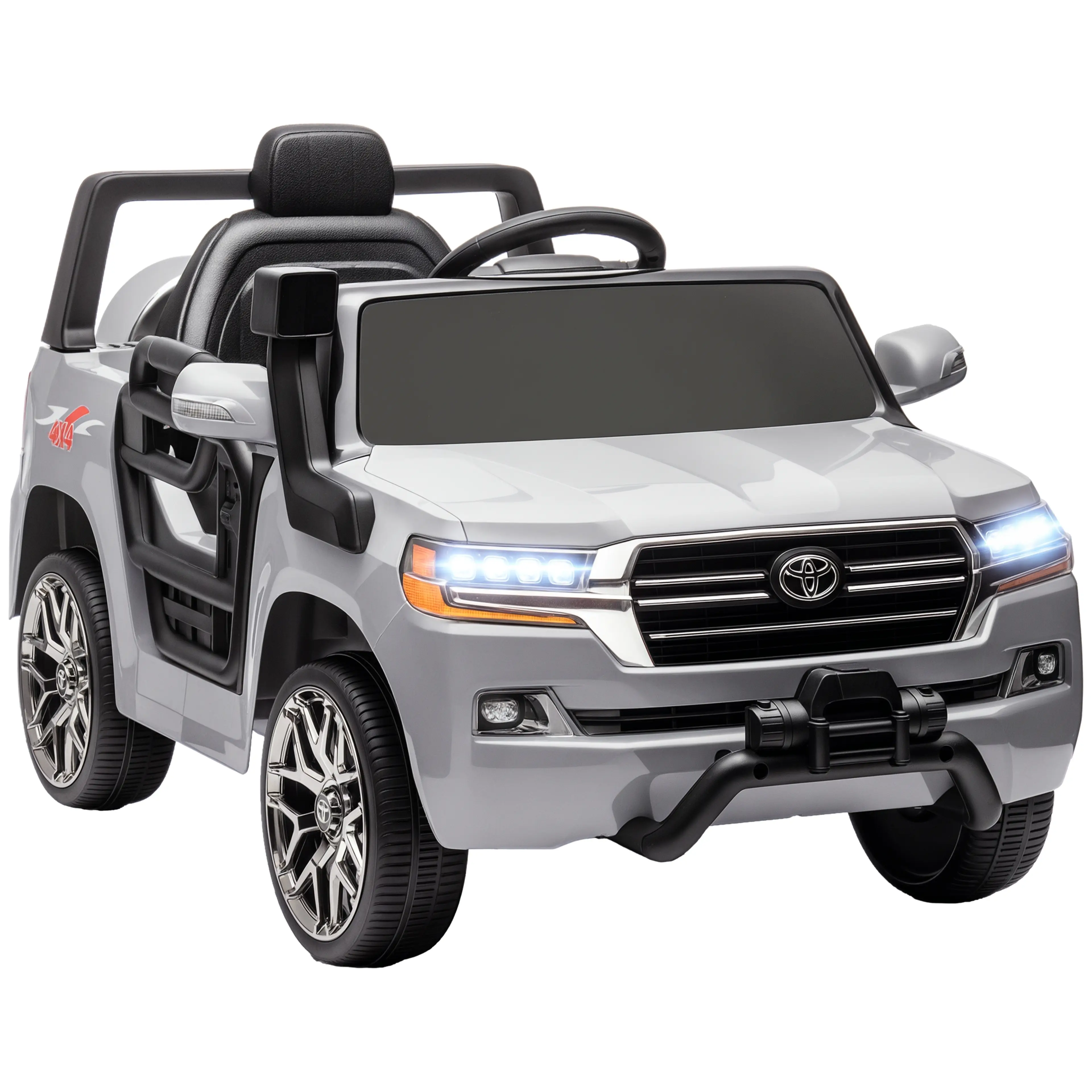 Toyota Land Cruiser elbil för barn 12V – licensierad med fjärrkontroll