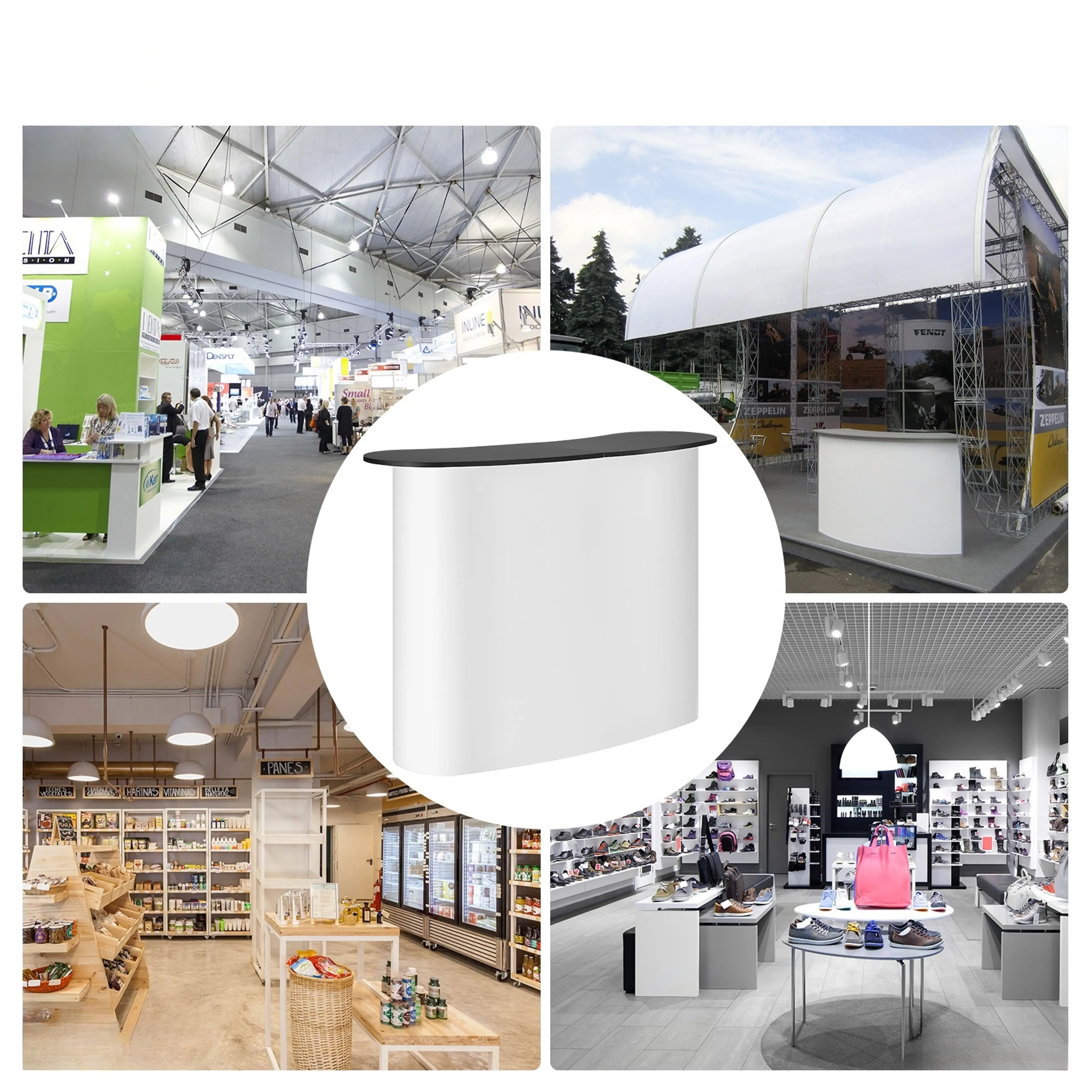 Portabel mässdisk för mässor, event, butik och showroom