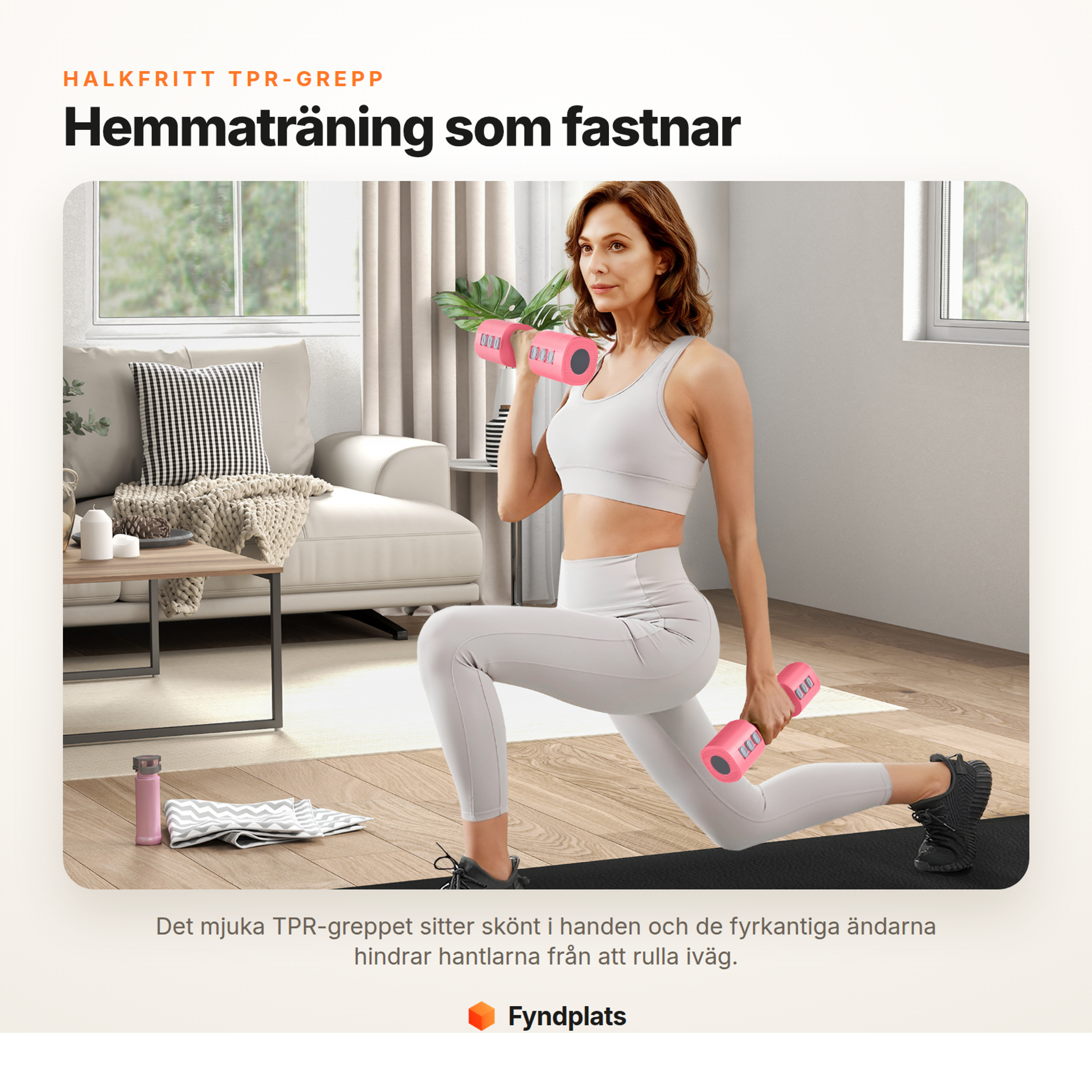 Fyndplats-kort: halkfritt TPR-grepp för hemmaträning