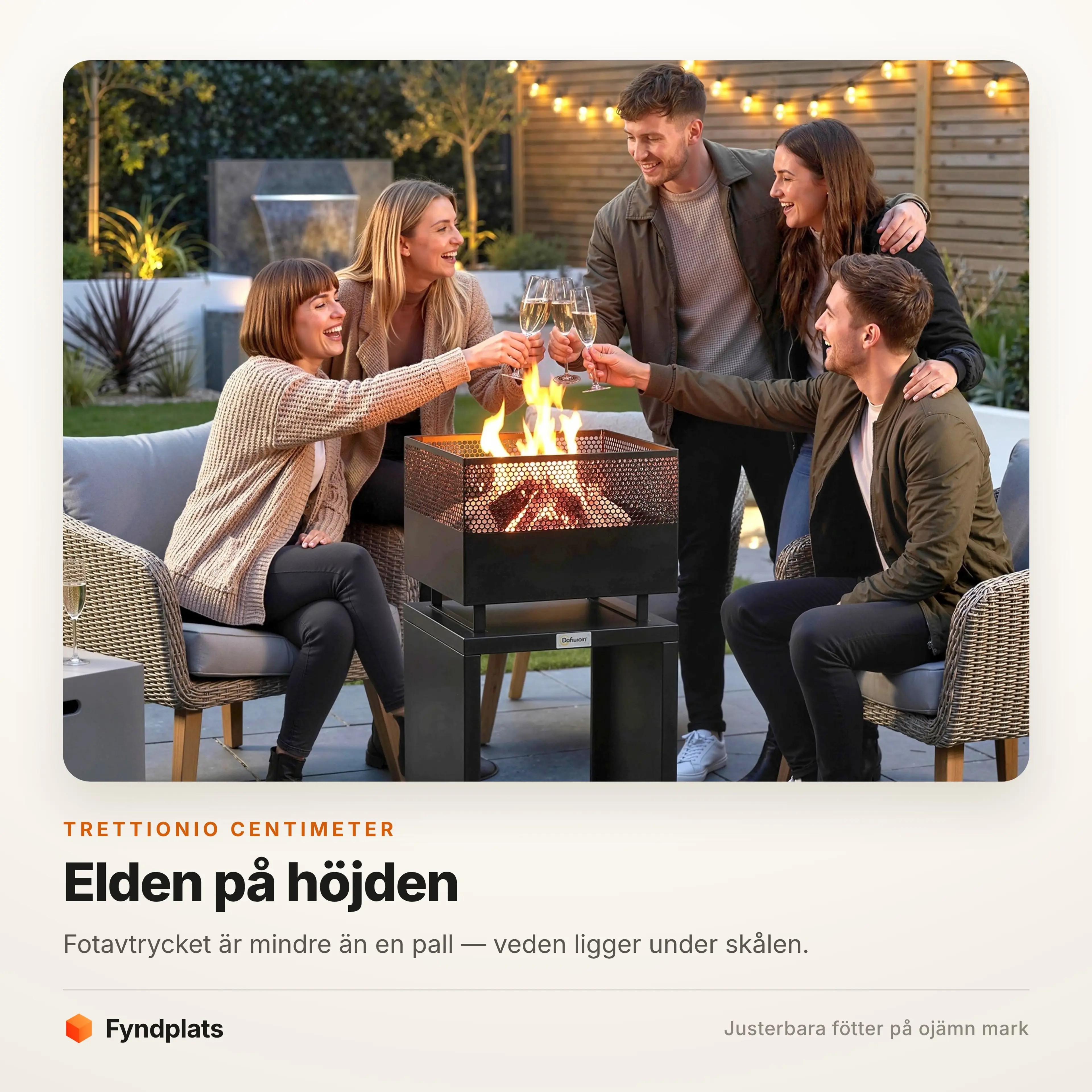 Fotavtrycket är mindre än en pall