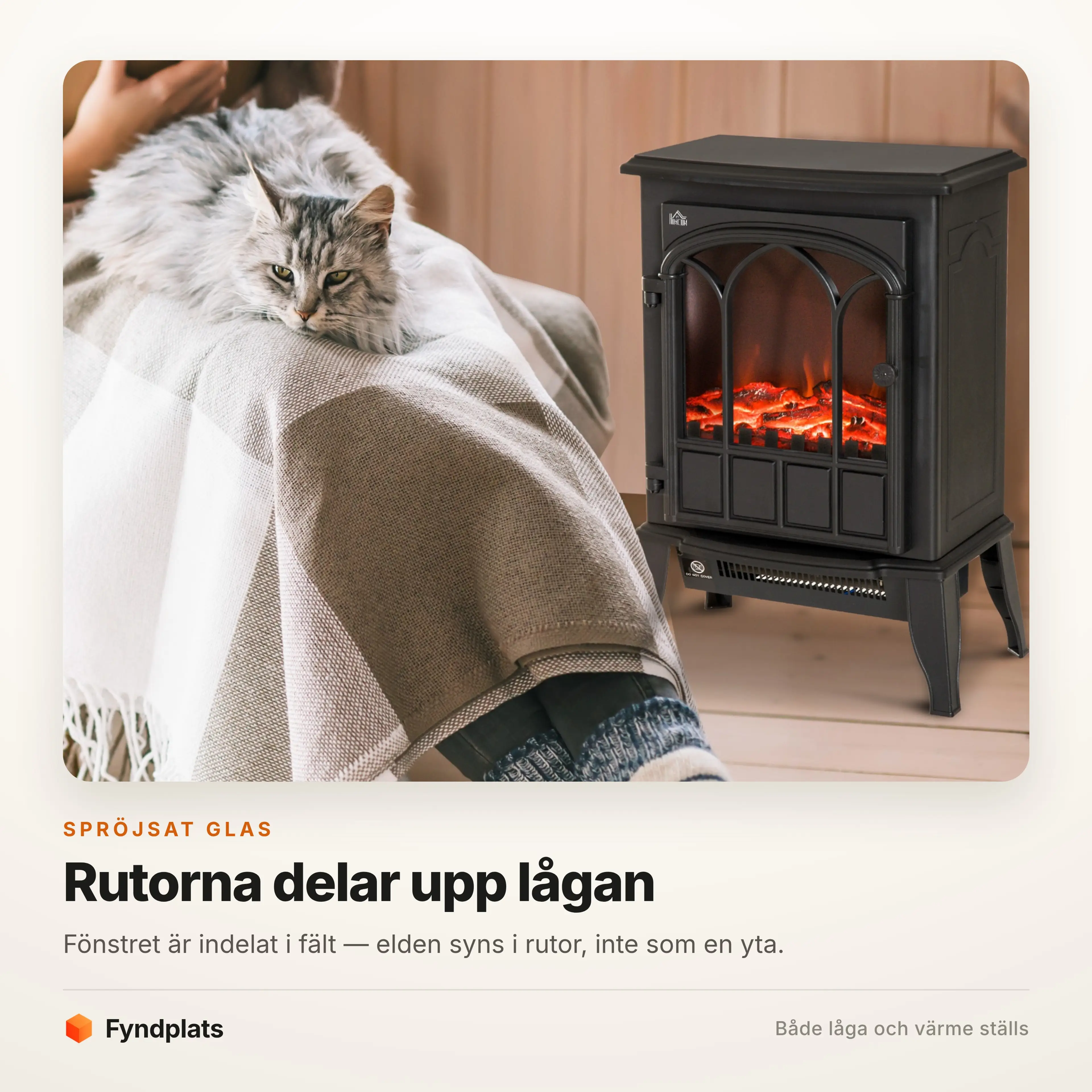 Spröjsen delar upp lågan i fält