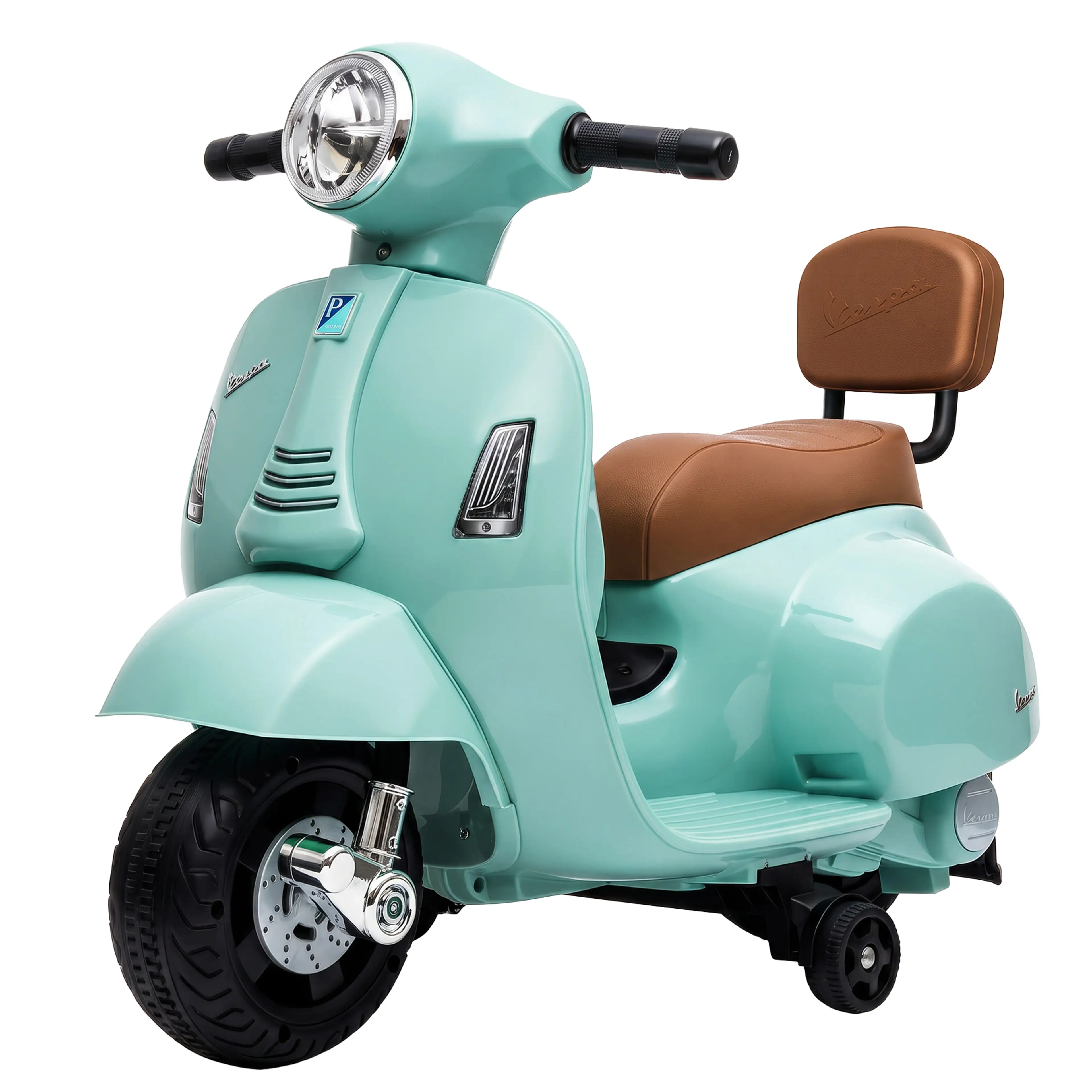 Vespa GTS elscooter för barn 6 V, mintgrön — 18–36 månader