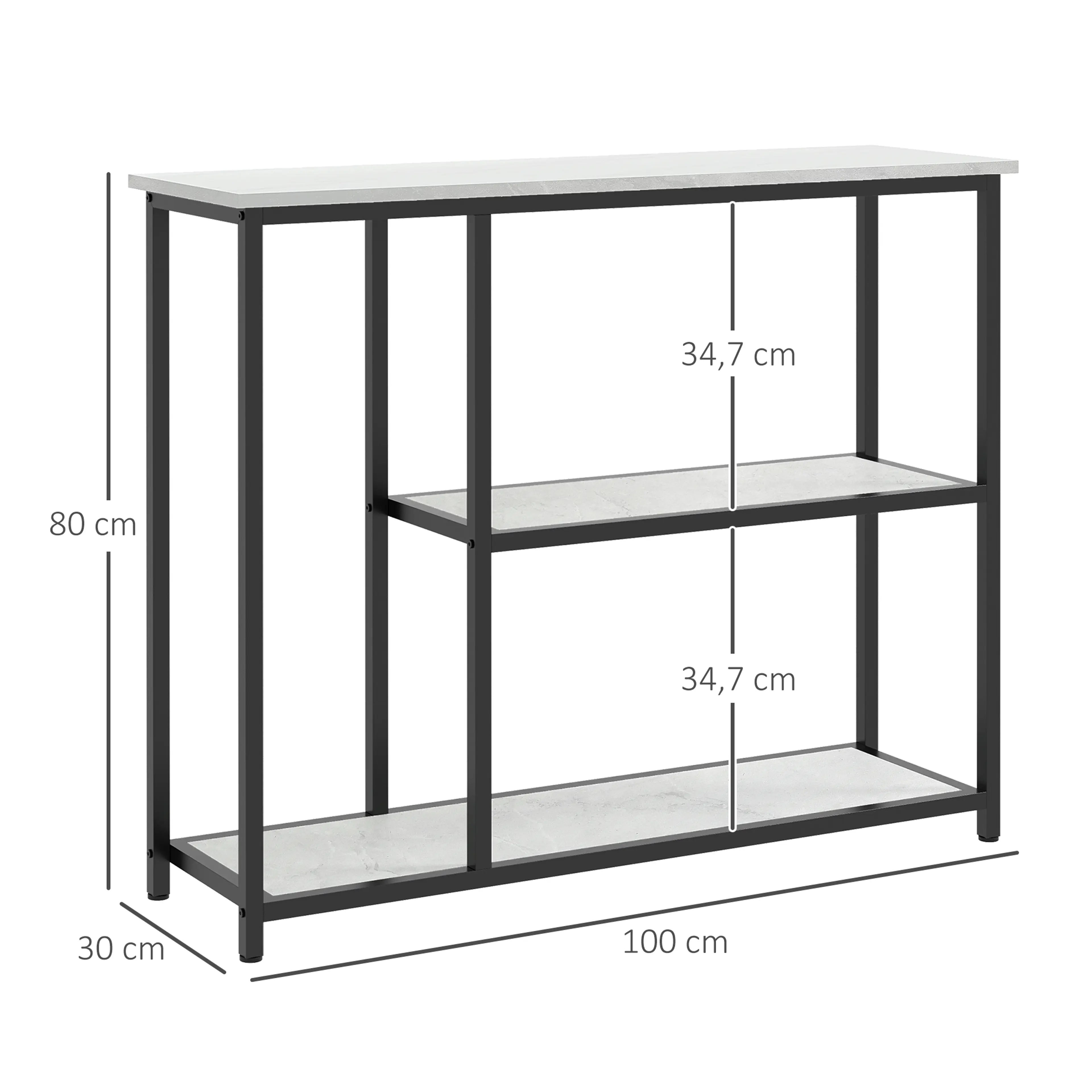 Konsolbord 100 cm i marmorlook – bild 4