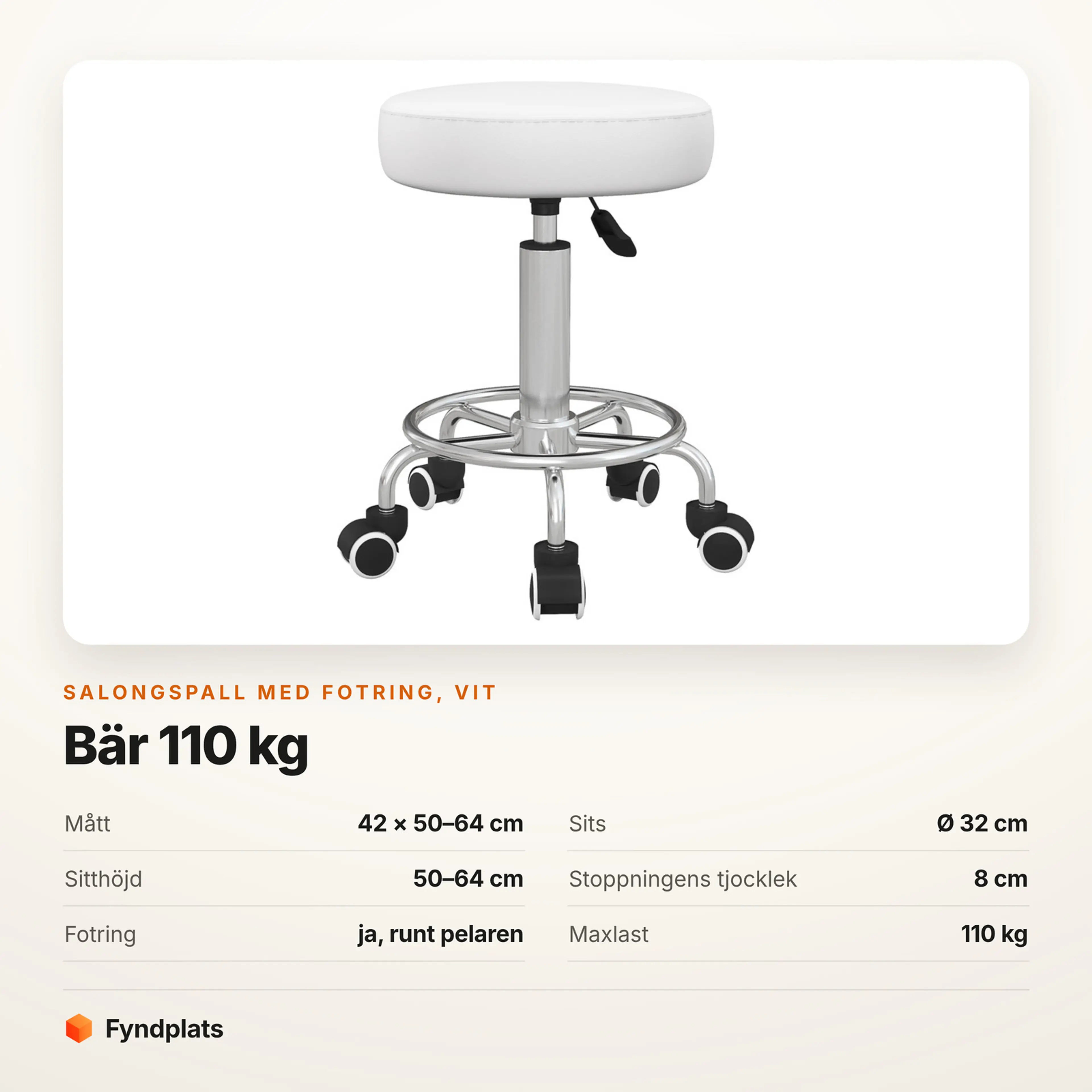 Faktakort: Vit salongspall