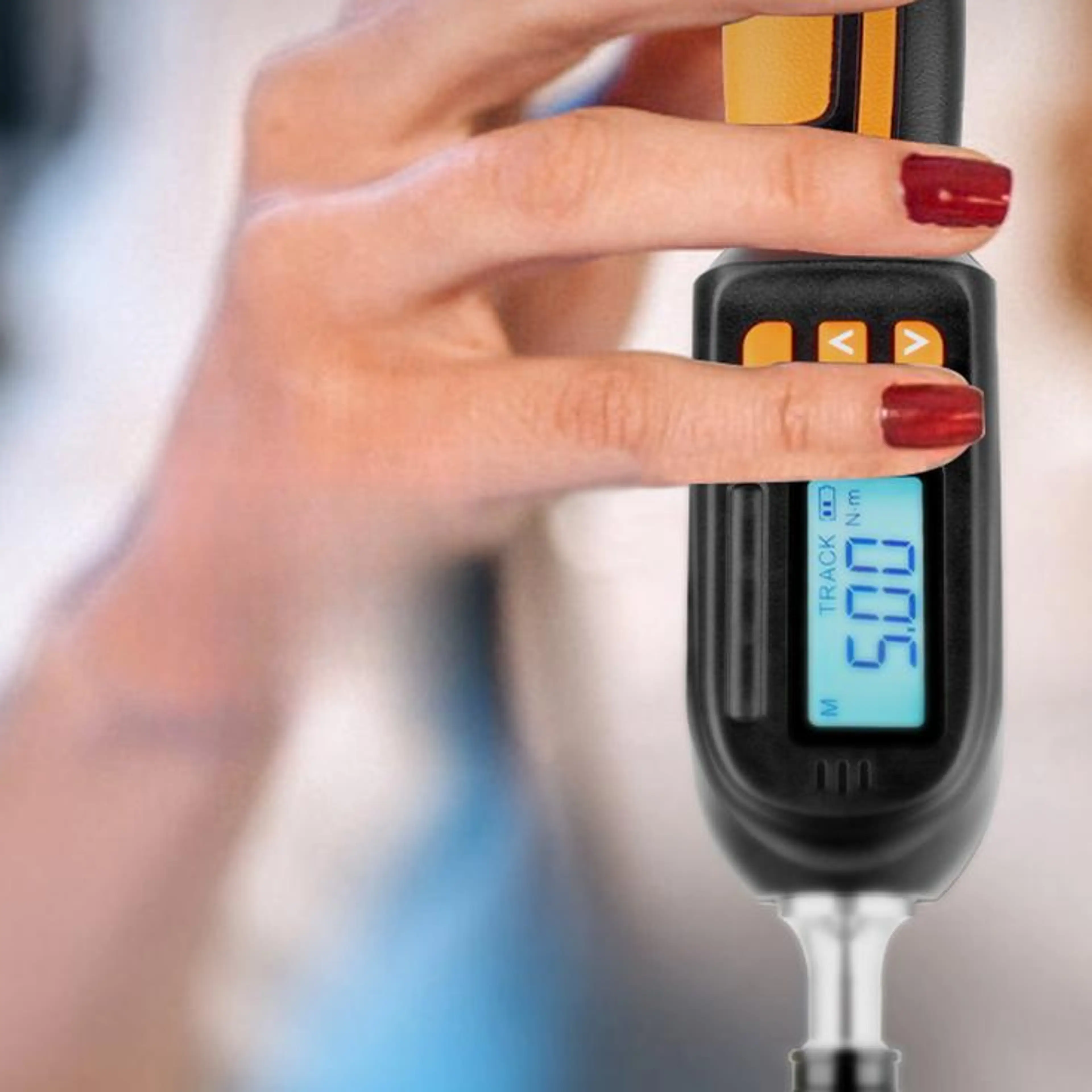 Digital momentmejsel 1/4 tum – med LCD, 12 bits och väska, 0,3–8 Nm