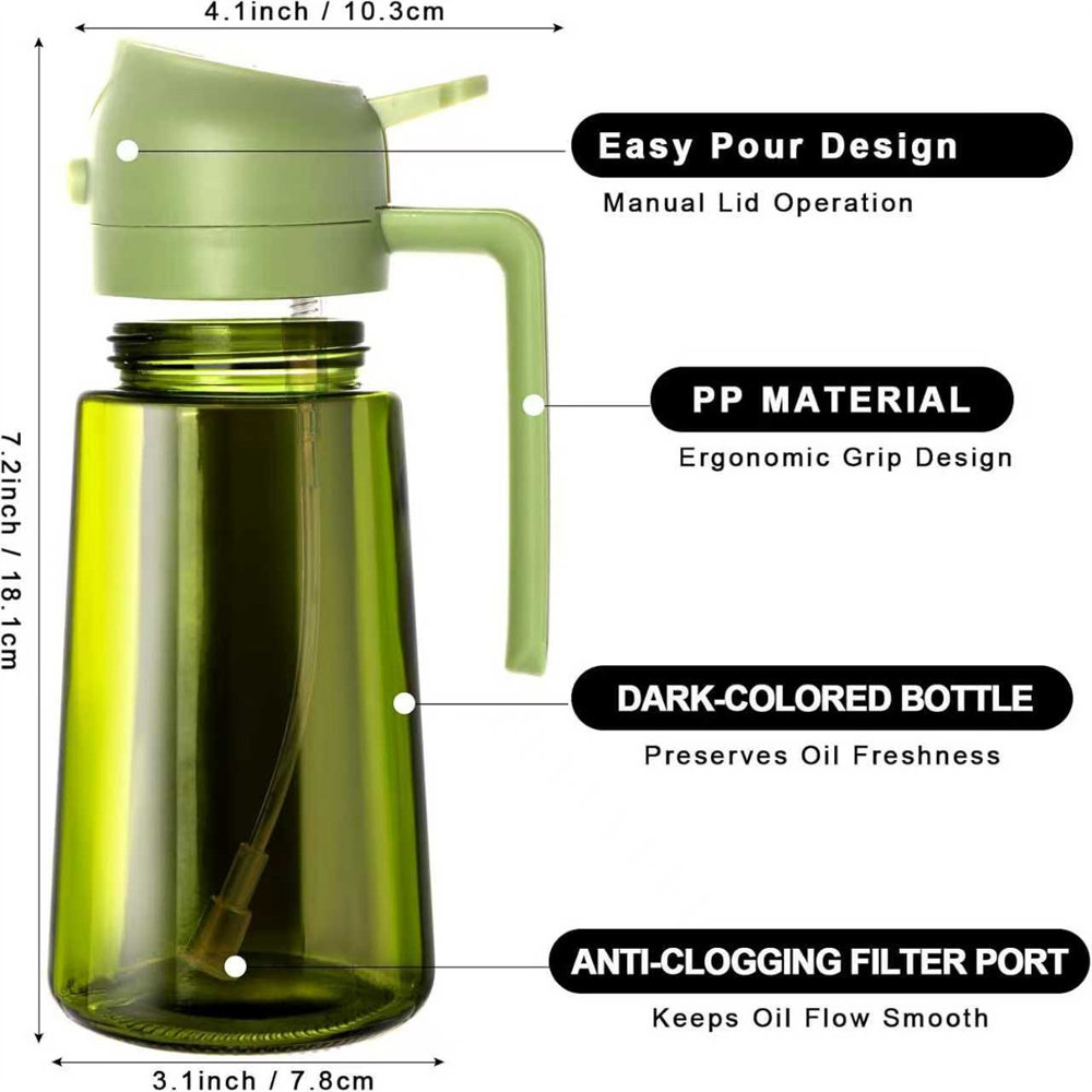 Oljesprayer i glas 2-i-1