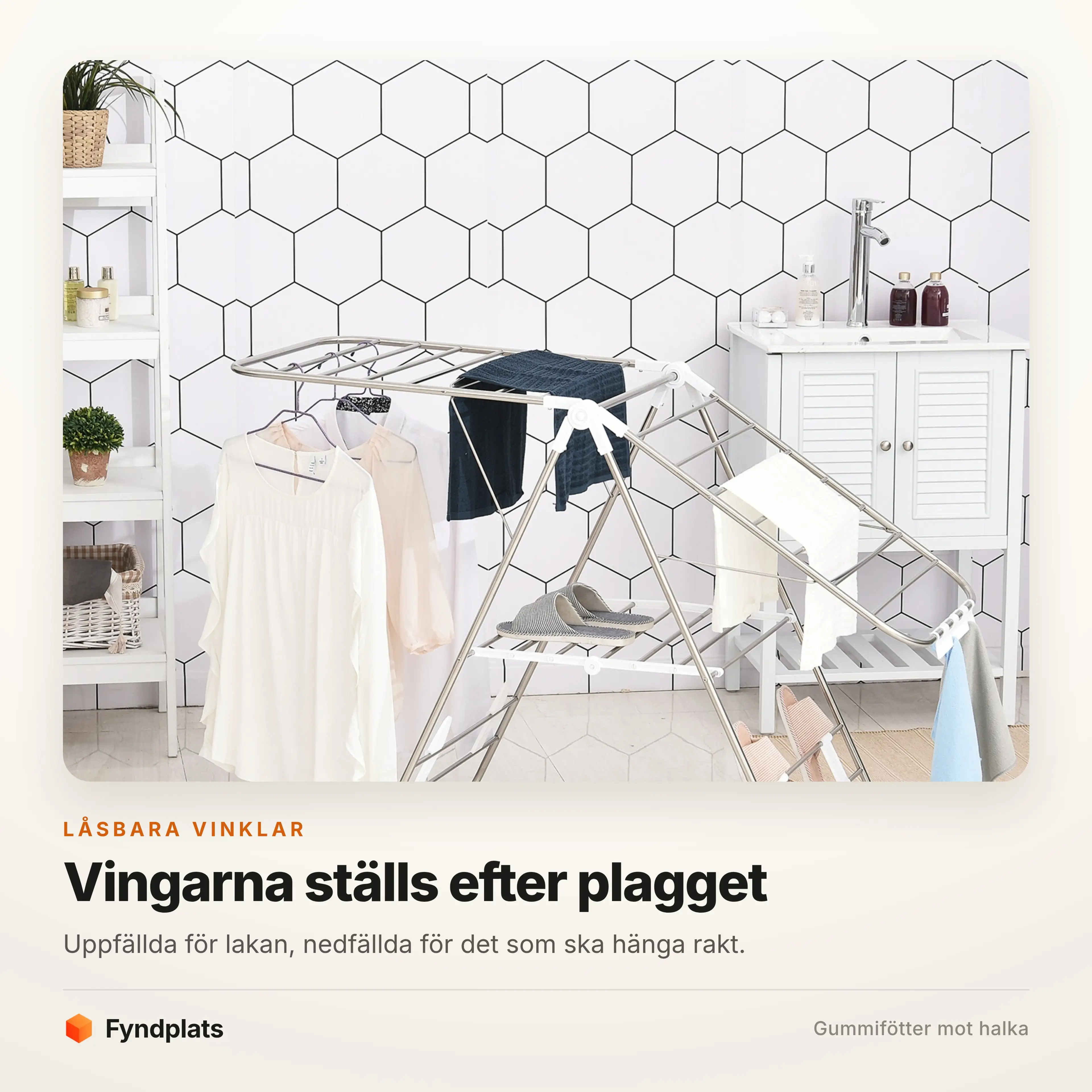 Vingarna låses i flera vinklar