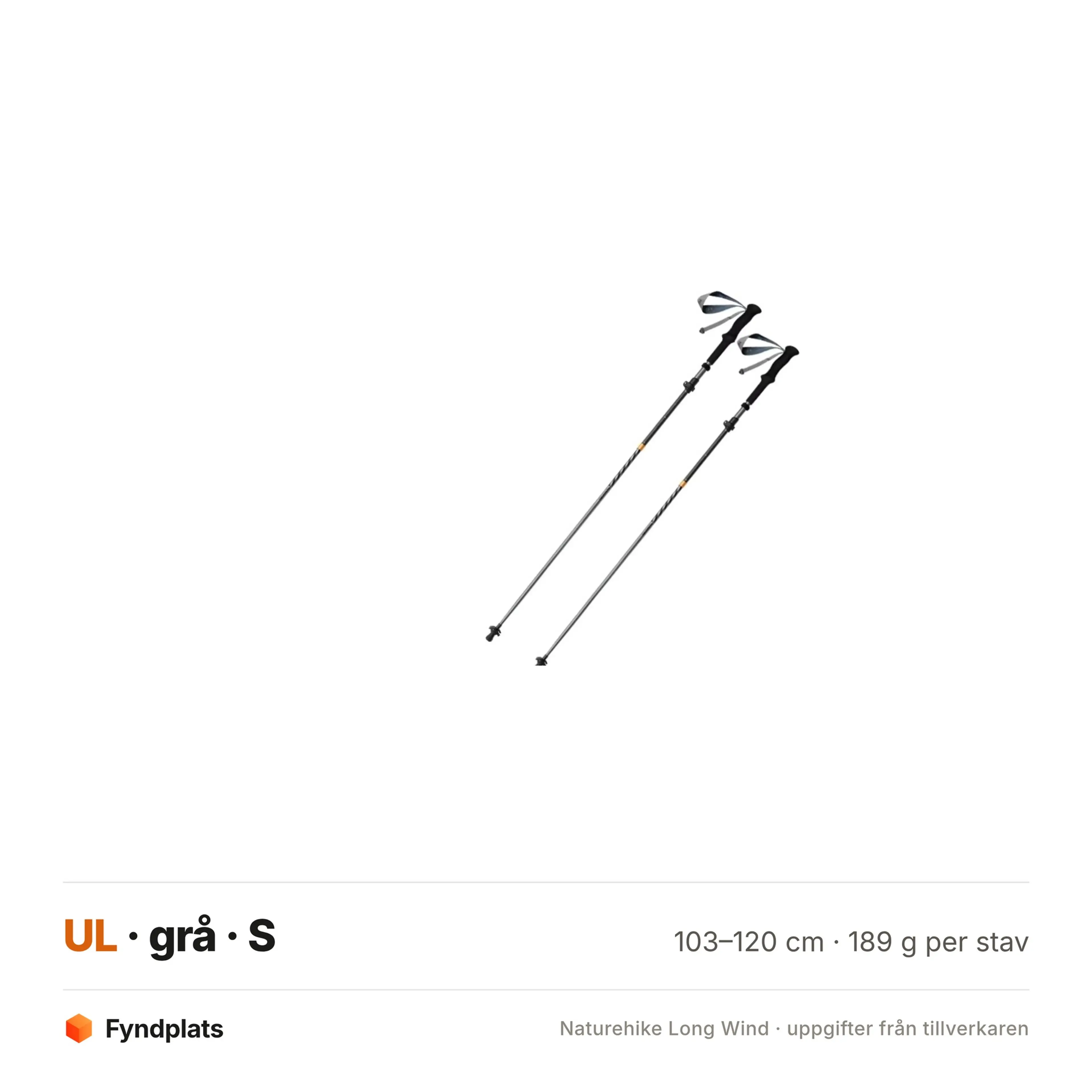 Naturehike Long Wind vikbara vandringsstavar – 35 cm, 2-pack – bild 7